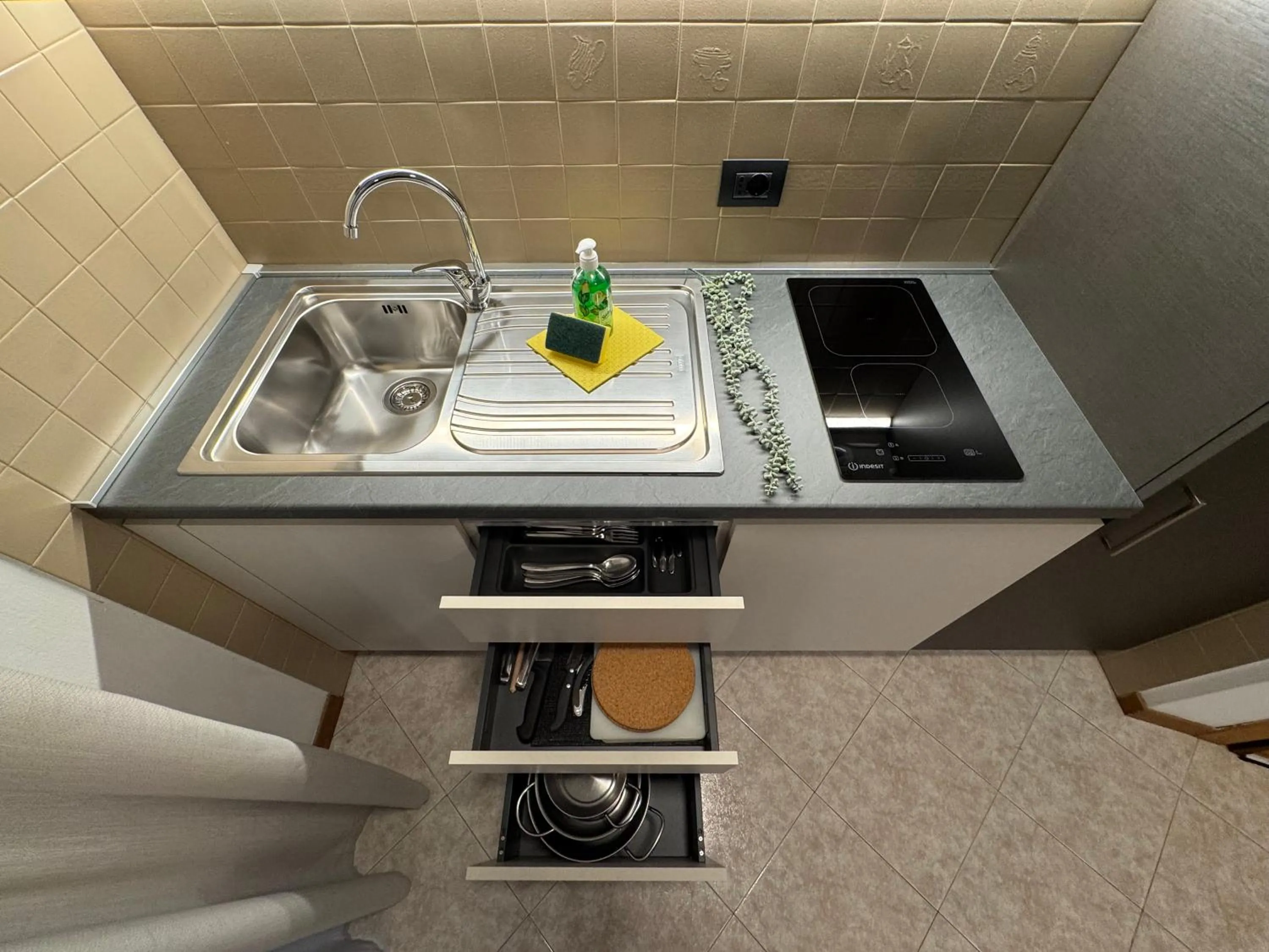 Kitchen or kitchenette in Residence le Spiagge