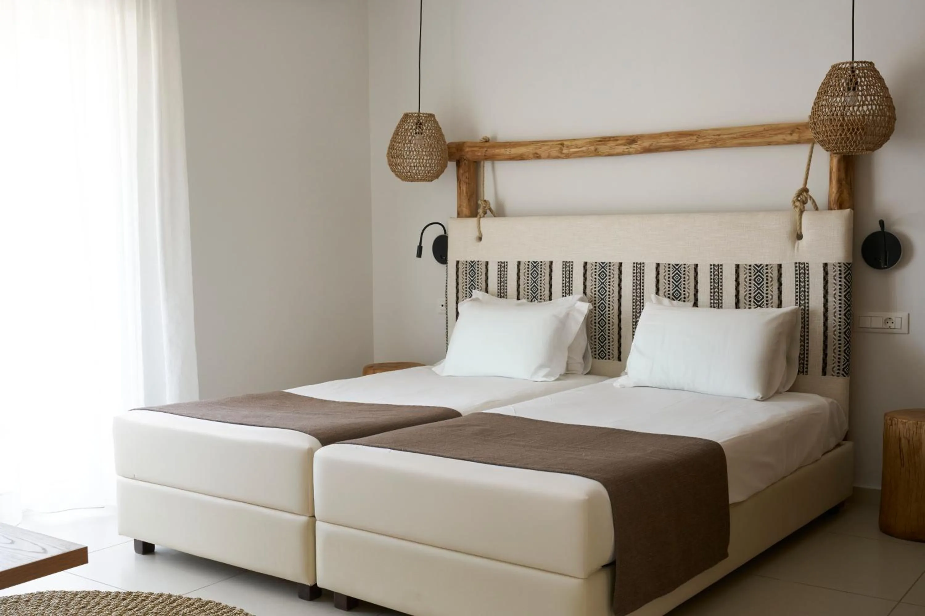 Bed in Troulis Apart-Hotel