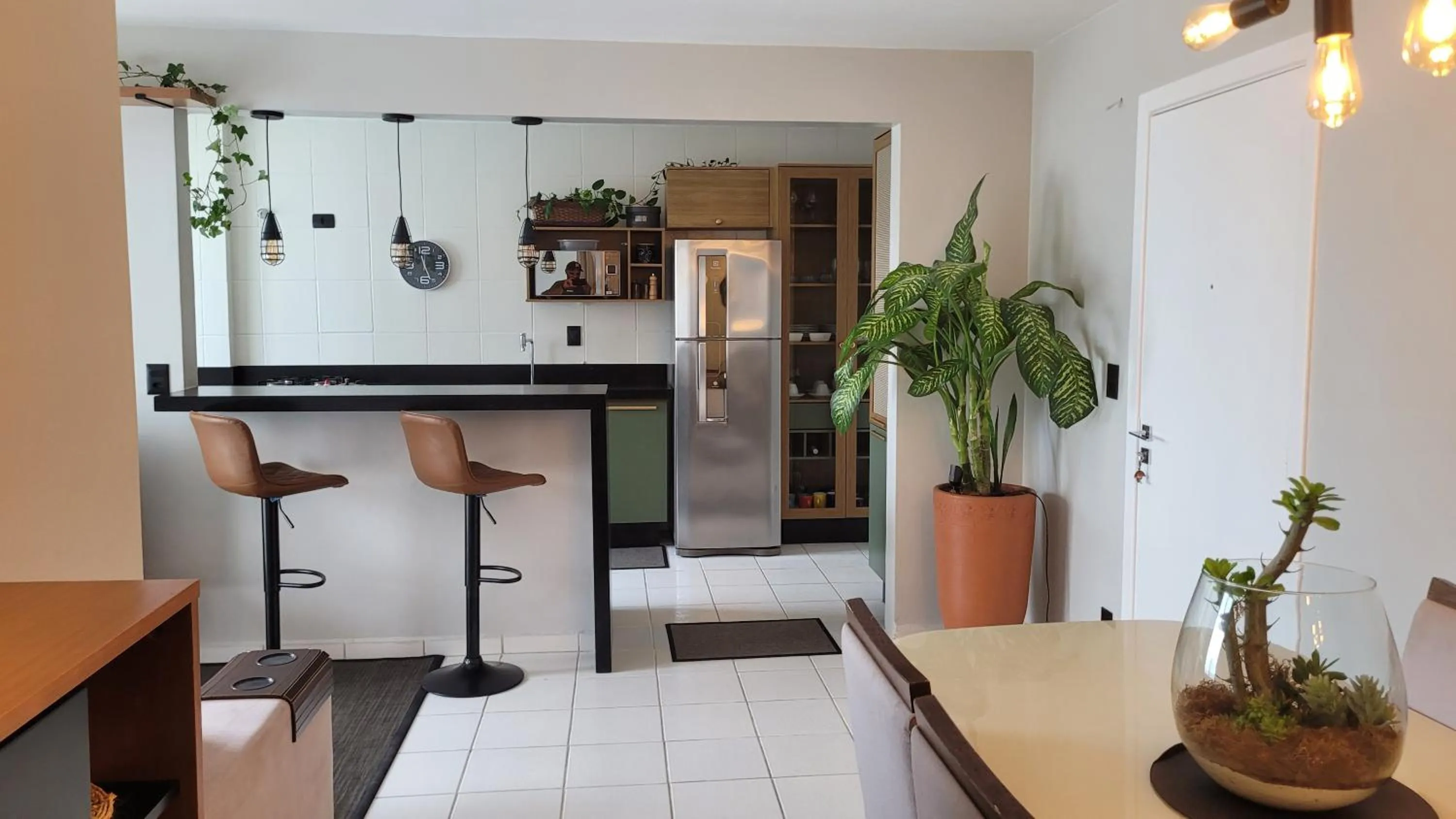 Living room in Apto na Quadra do Mar e Vista para o Rio