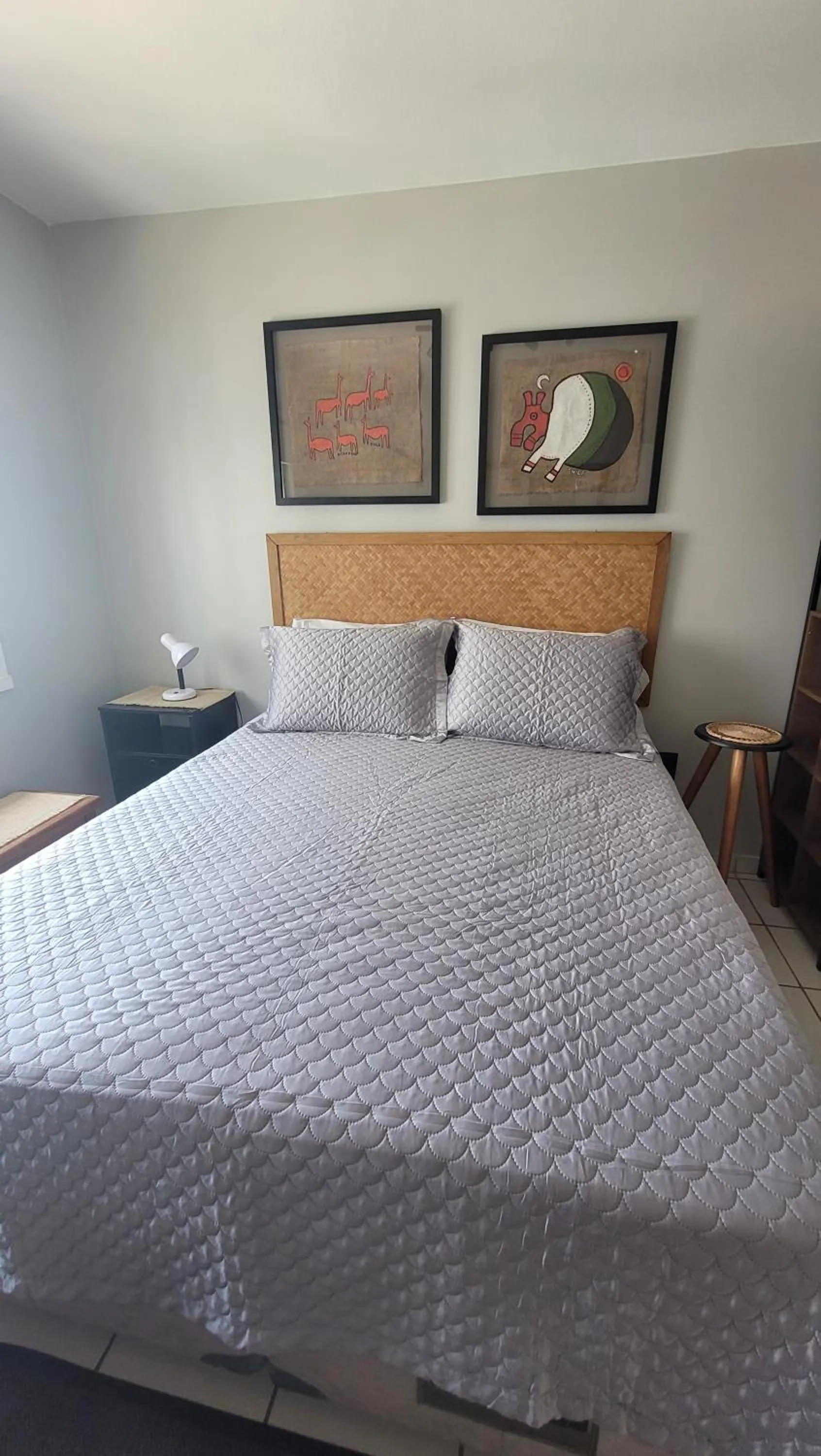 Bed in Apto na Quadra do Mar e Vista para o Rio