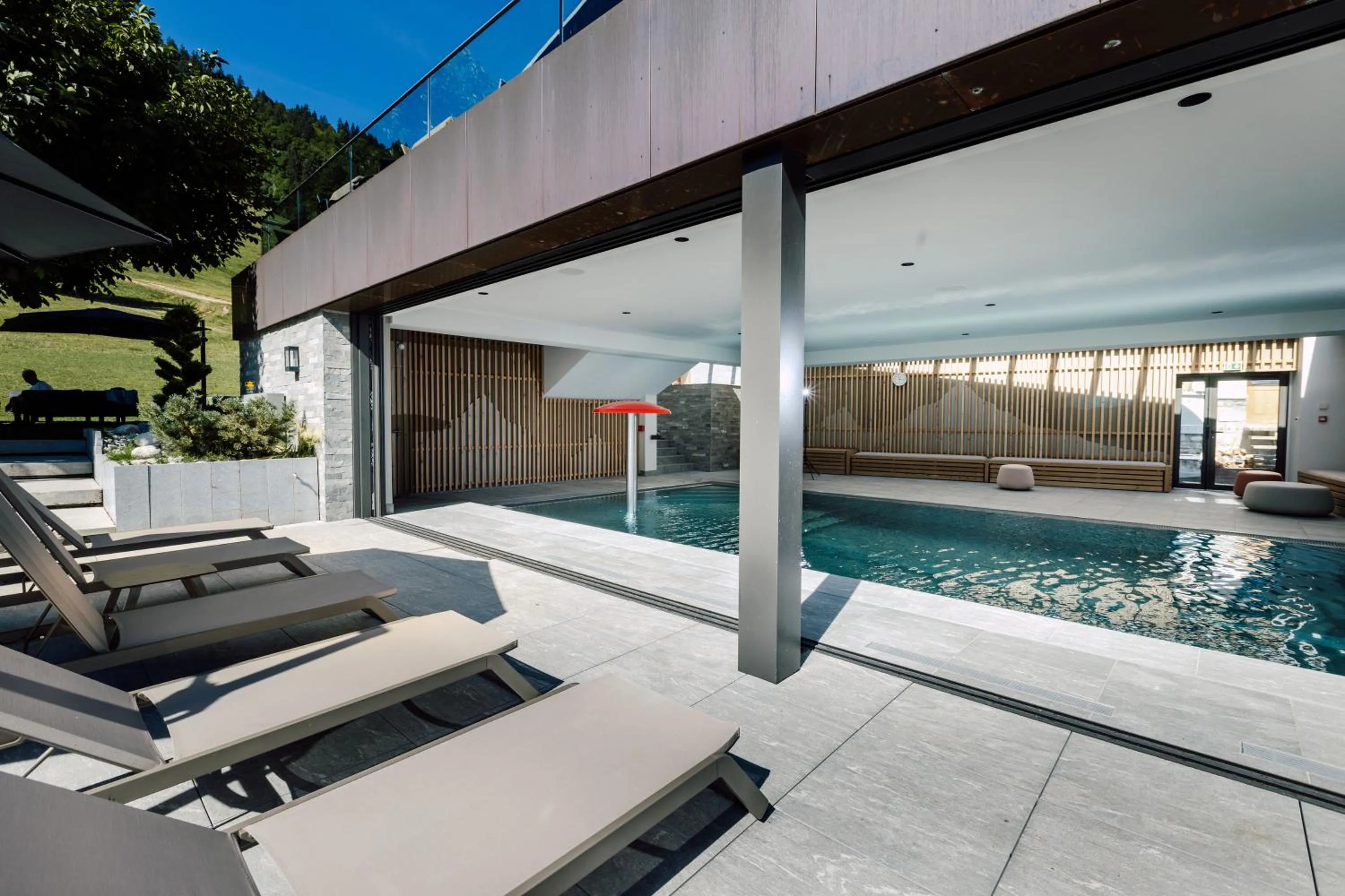 Swimming pool in Hôtel Champs Fleuris Morzine