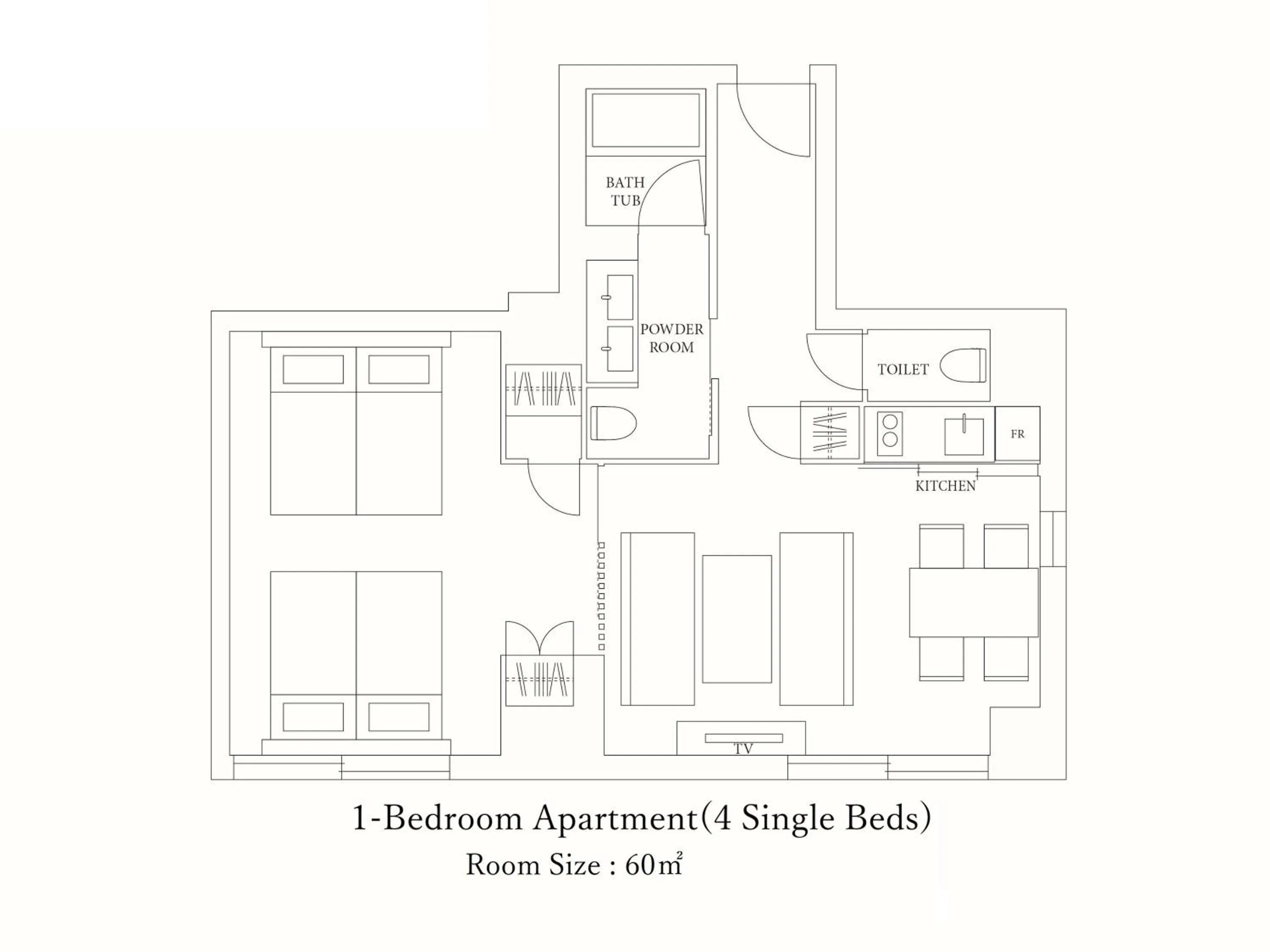 Floor plan in MIMARU Kyoto Nishinotoin Takatsuji