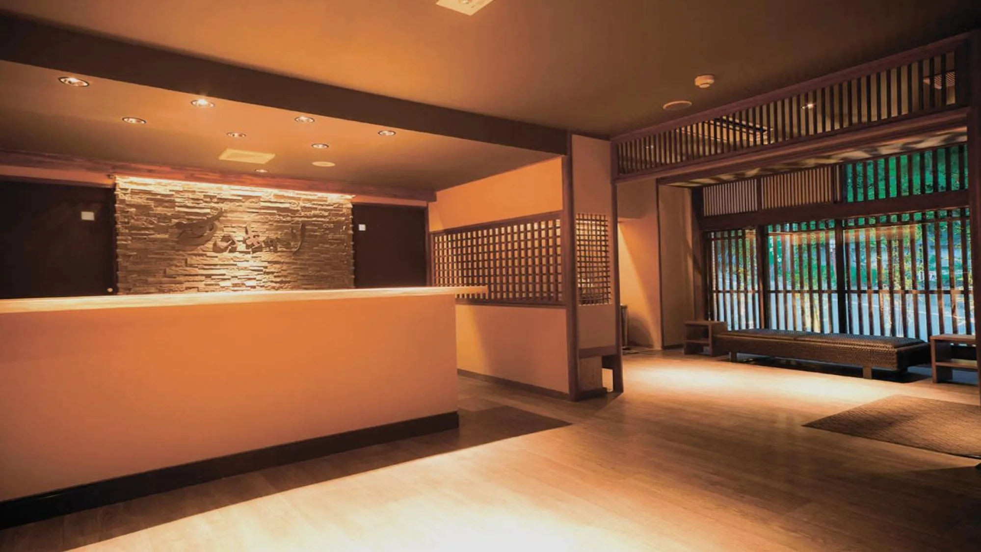 Lobby or reception in Aizu Higashiyama Onsen "Tsuki no Akari" self-service INN