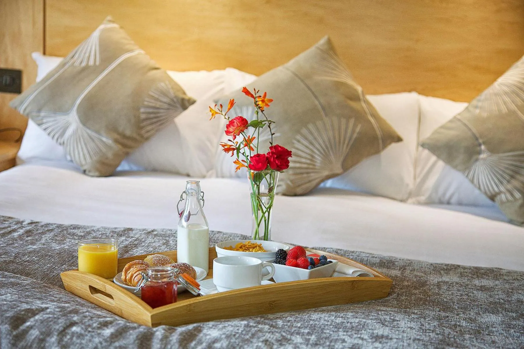 Decorative detail, Bed in Torc Hotel