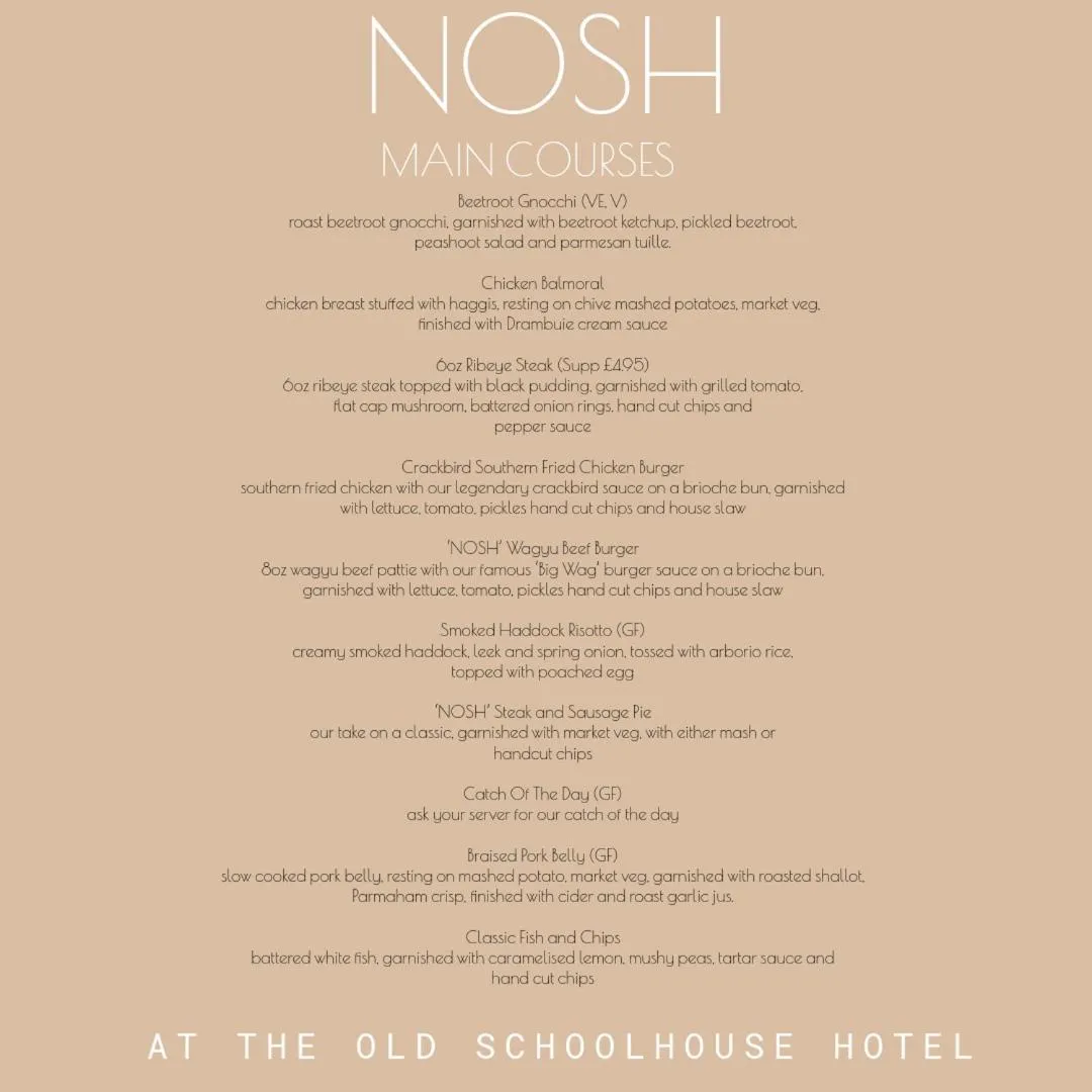 Restaurant/places to eat in The Old Schoolhouse Hotel