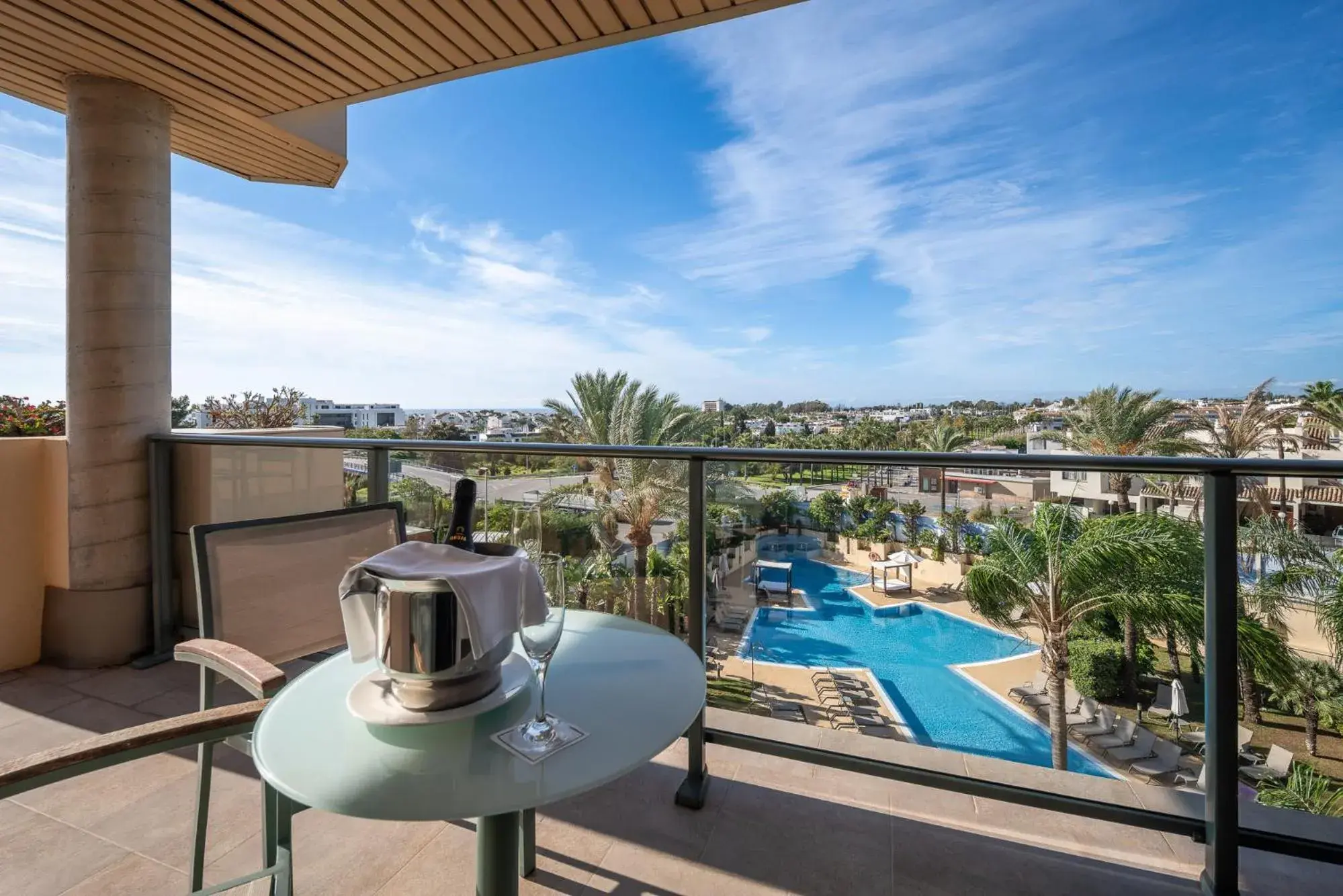Pool view in Exe Estepona Thalasso & Spa- Adults Only Pool view in Exe Estepona Thalasso & Spa- Adults Only