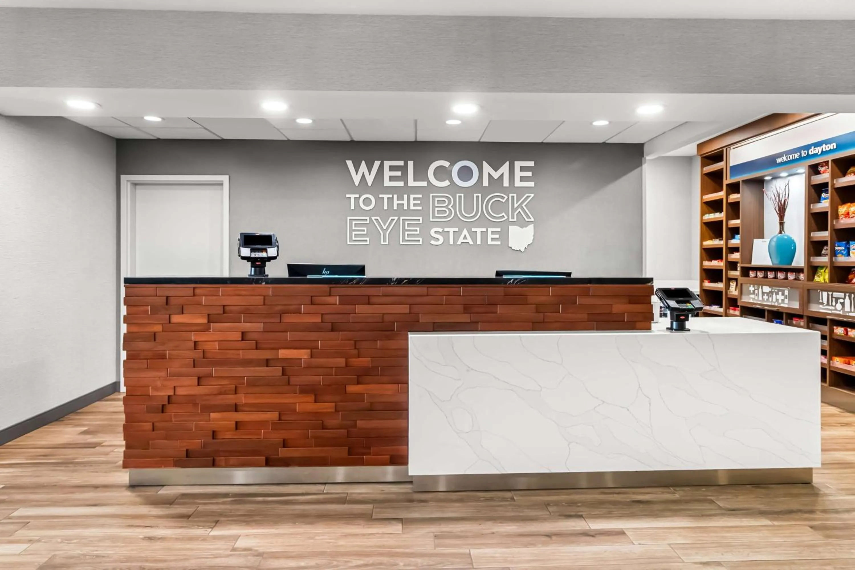 Lobby or reception in Hampton Inn by Hilton Dayton South