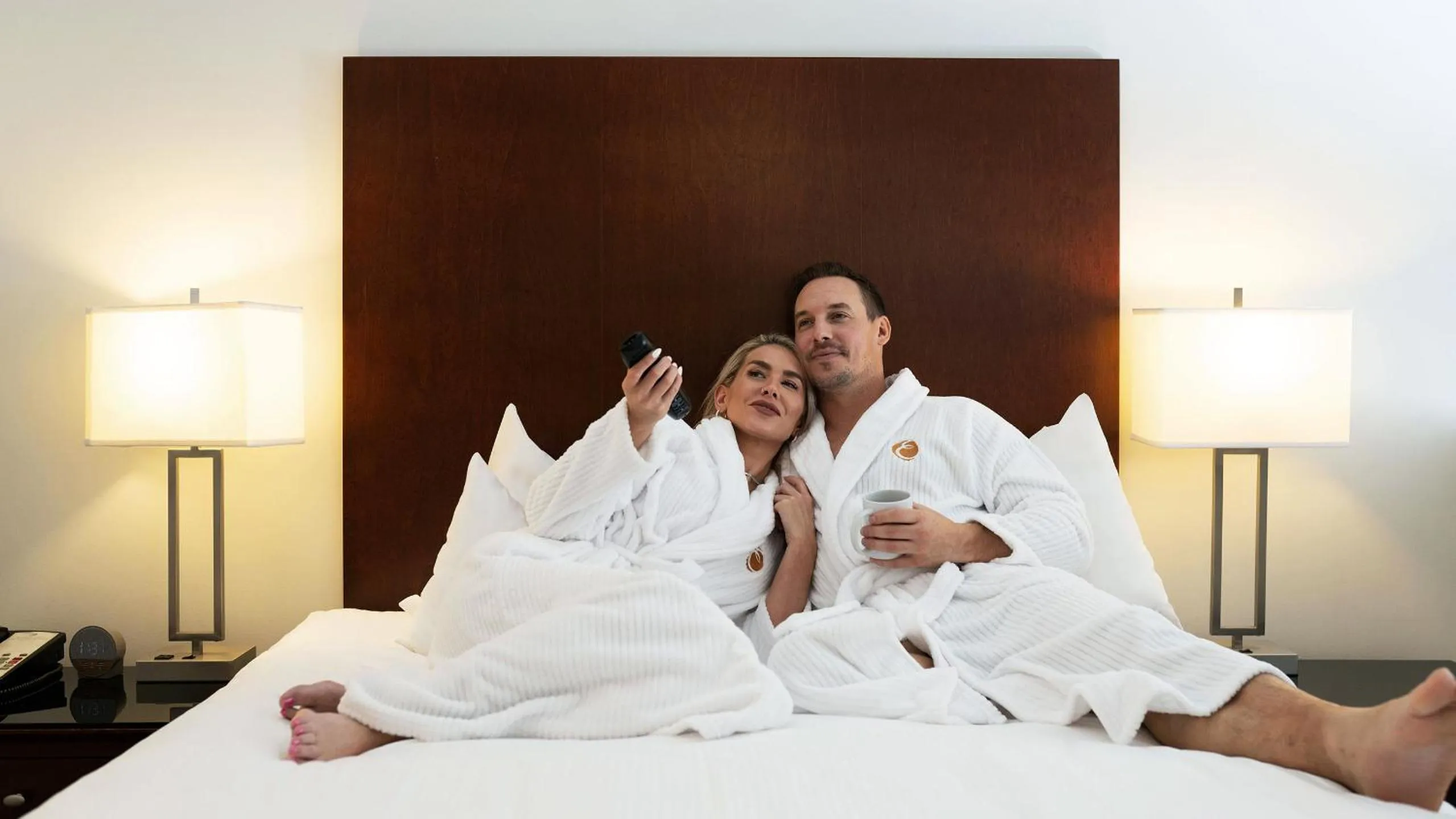 Bed in Mountain Side Hotel Whistler by Executive