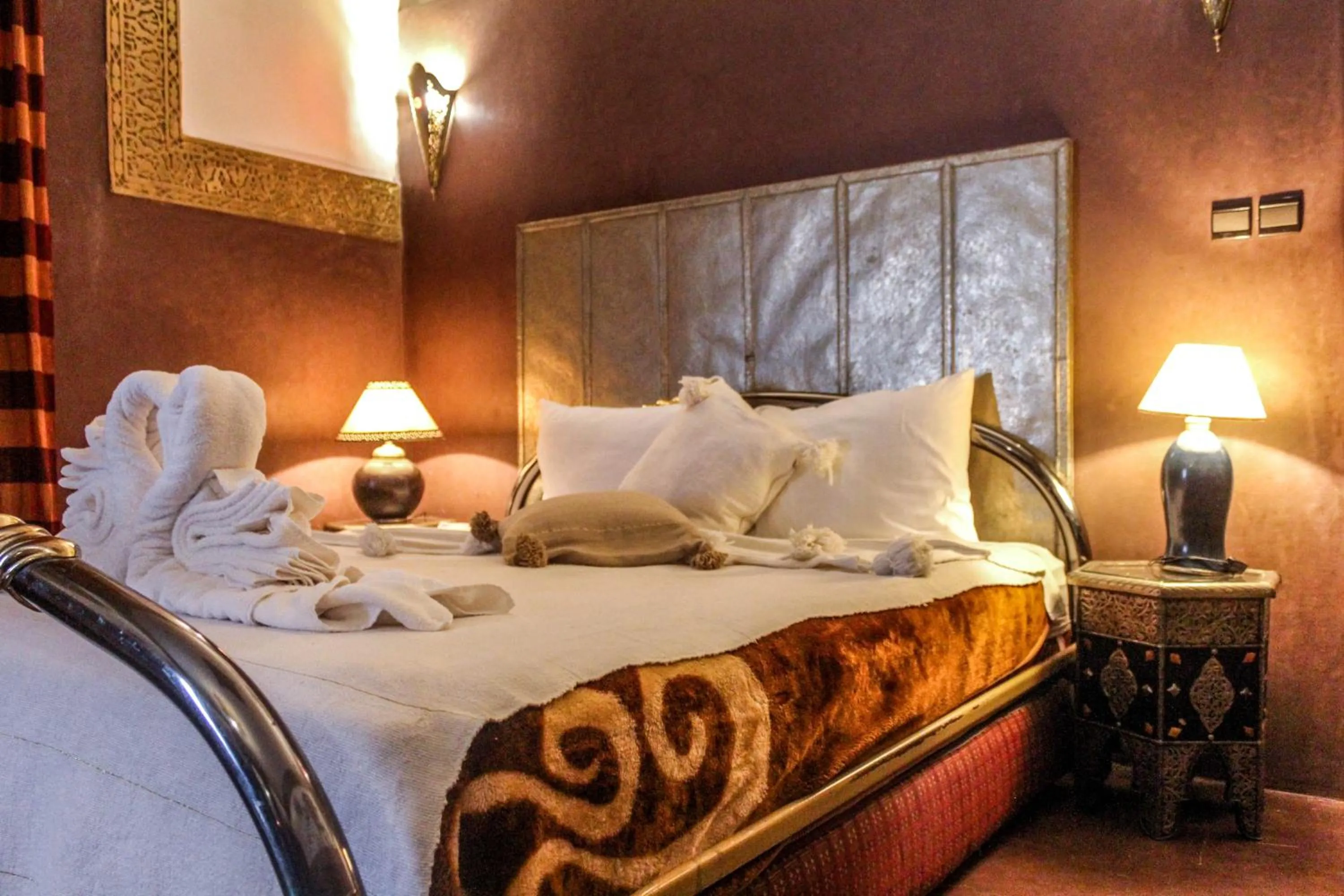 Bed in Riad Minorisa