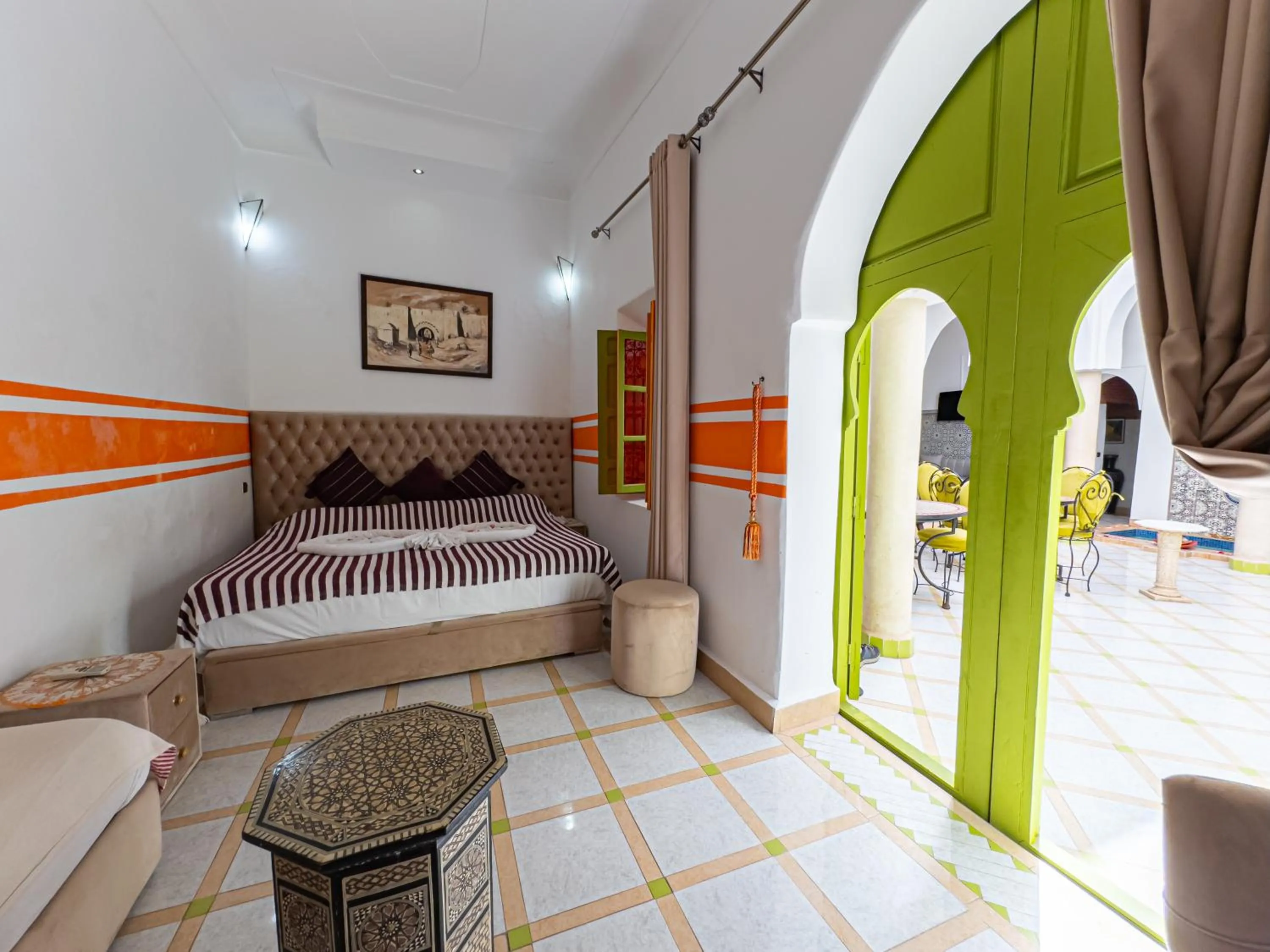 Bed in Riad Minorisa