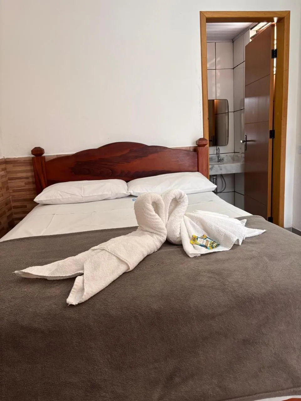 Bed in Pousada Lua Clara
