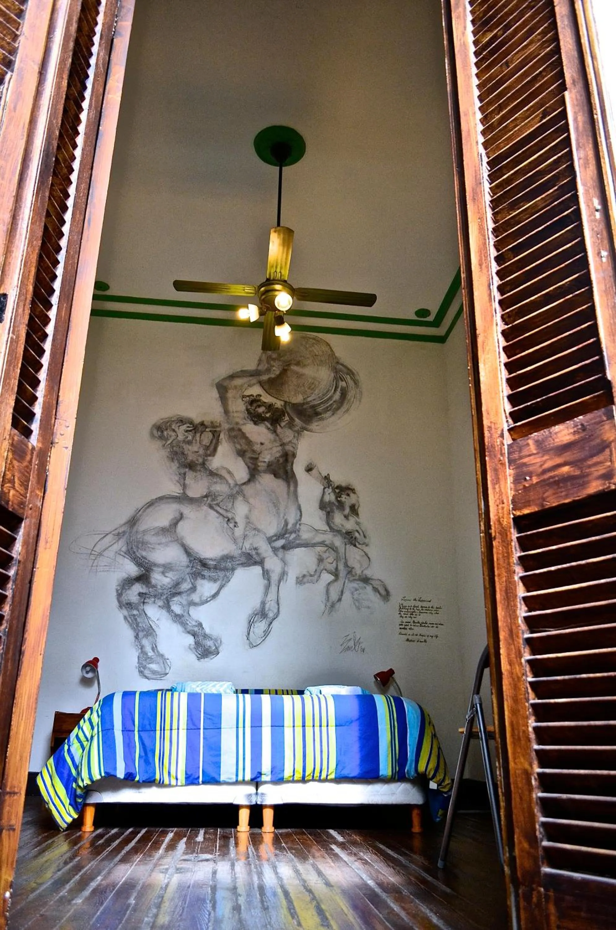 Decorative detail, Bed in Art Factory San Telmo