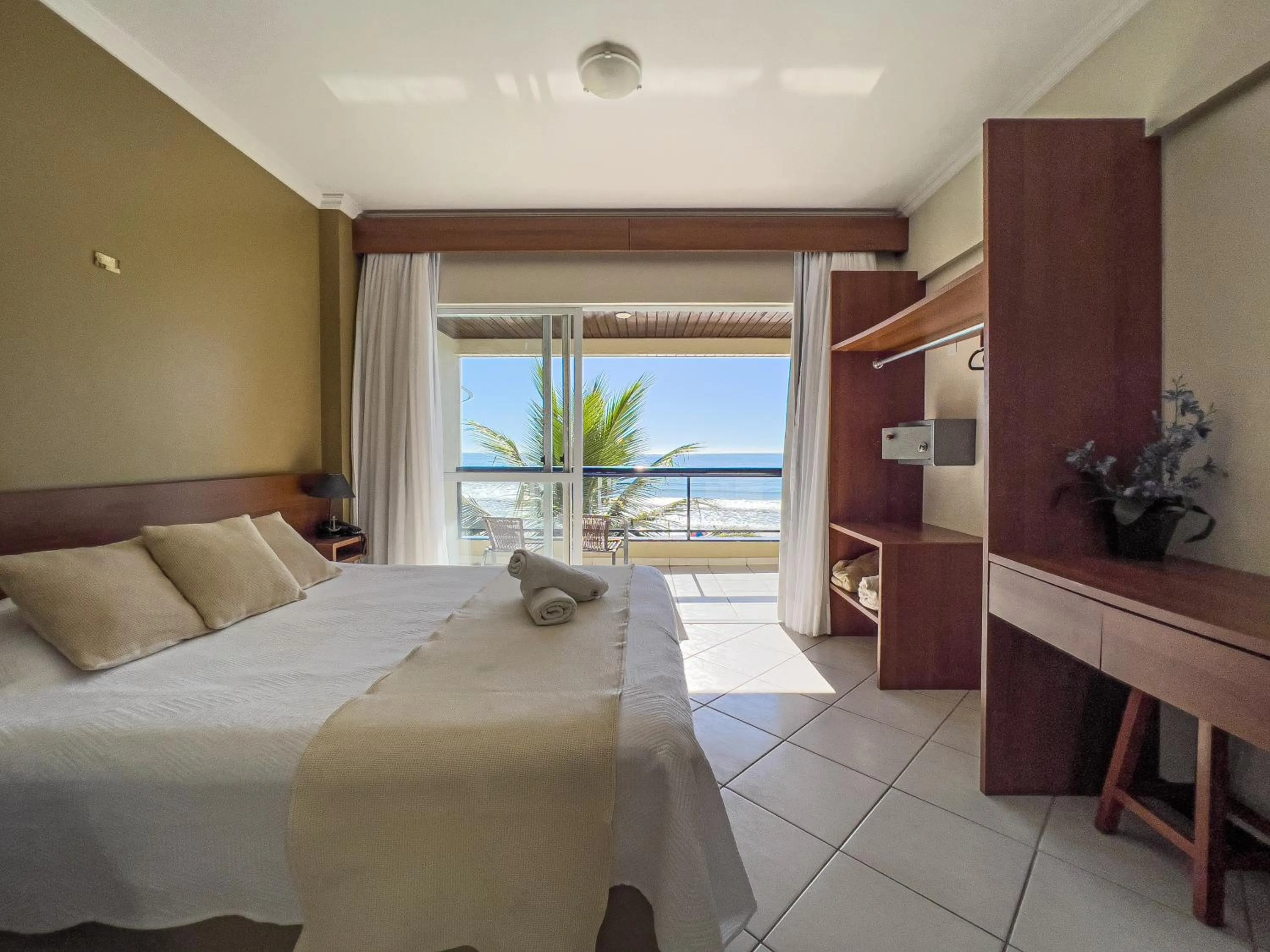 View (from property/room), Bed in Pousada Garatéia