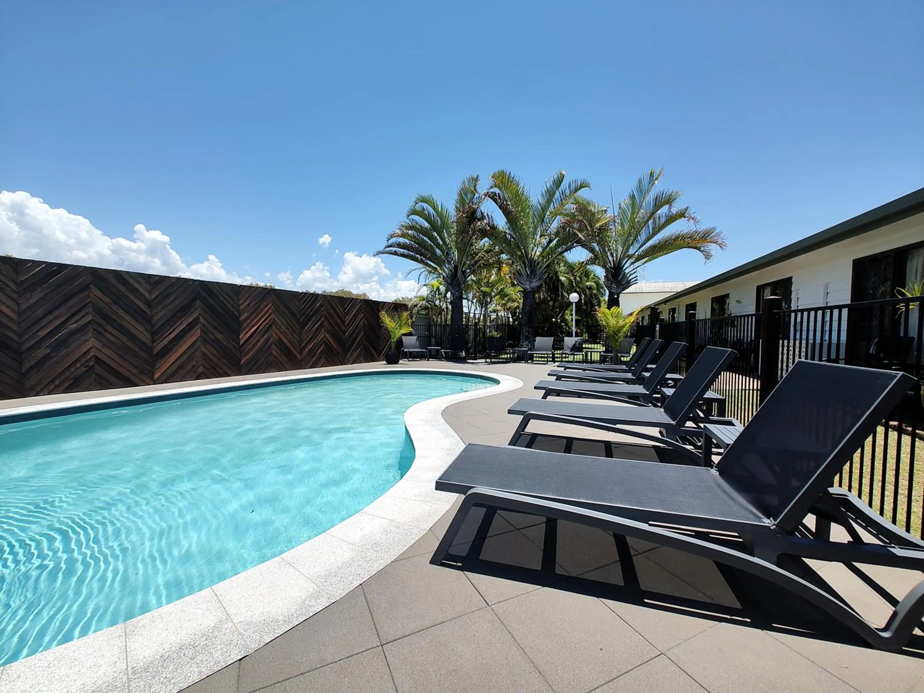 Pool view in Pacific Palms Motor Inn