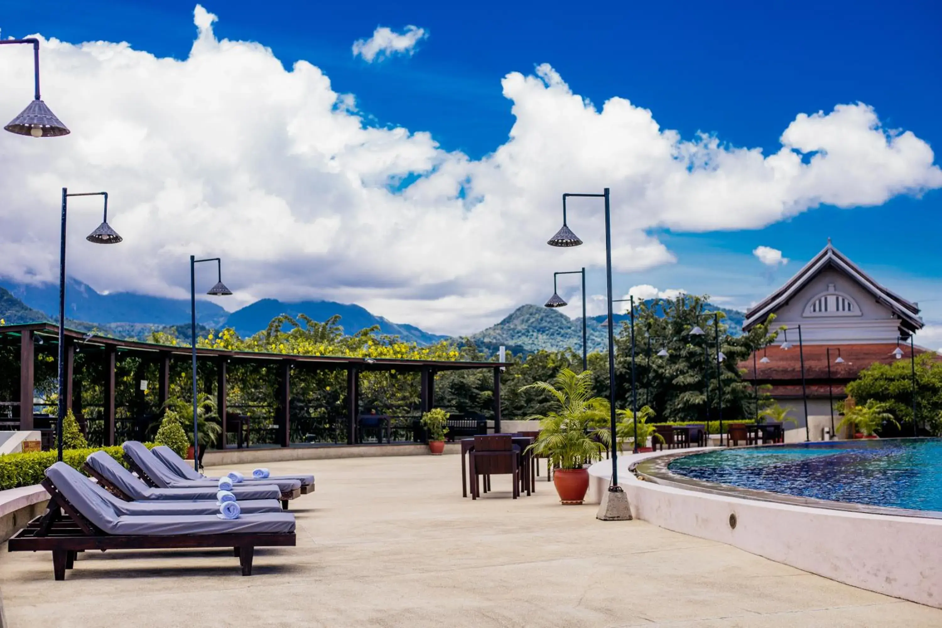 Swimming pool in Luangprabang View Hotel Swimming pool in Luangprabang View Hotel