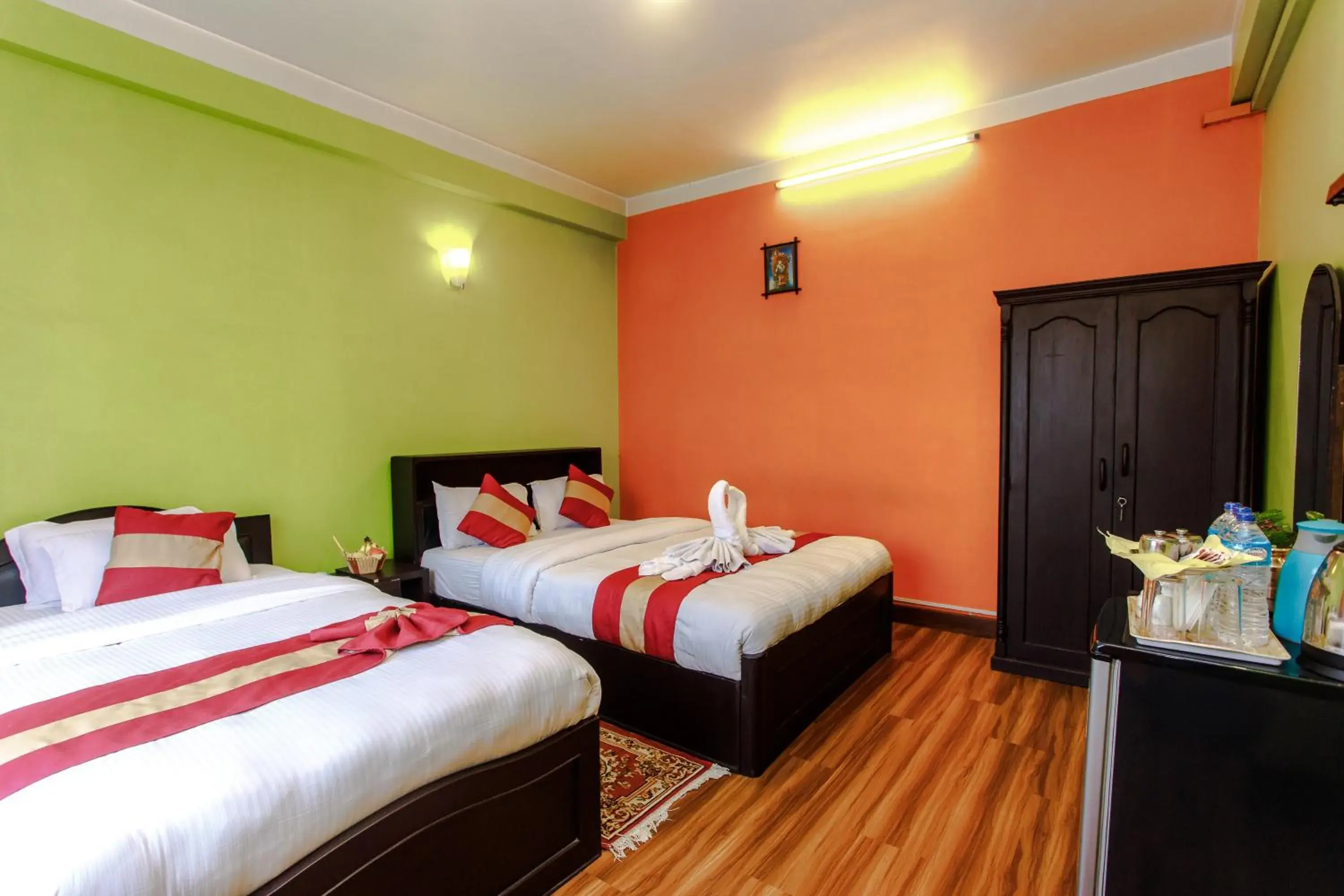 Bed in Hotel Nepalaya Bed in Hotel Nepalaya