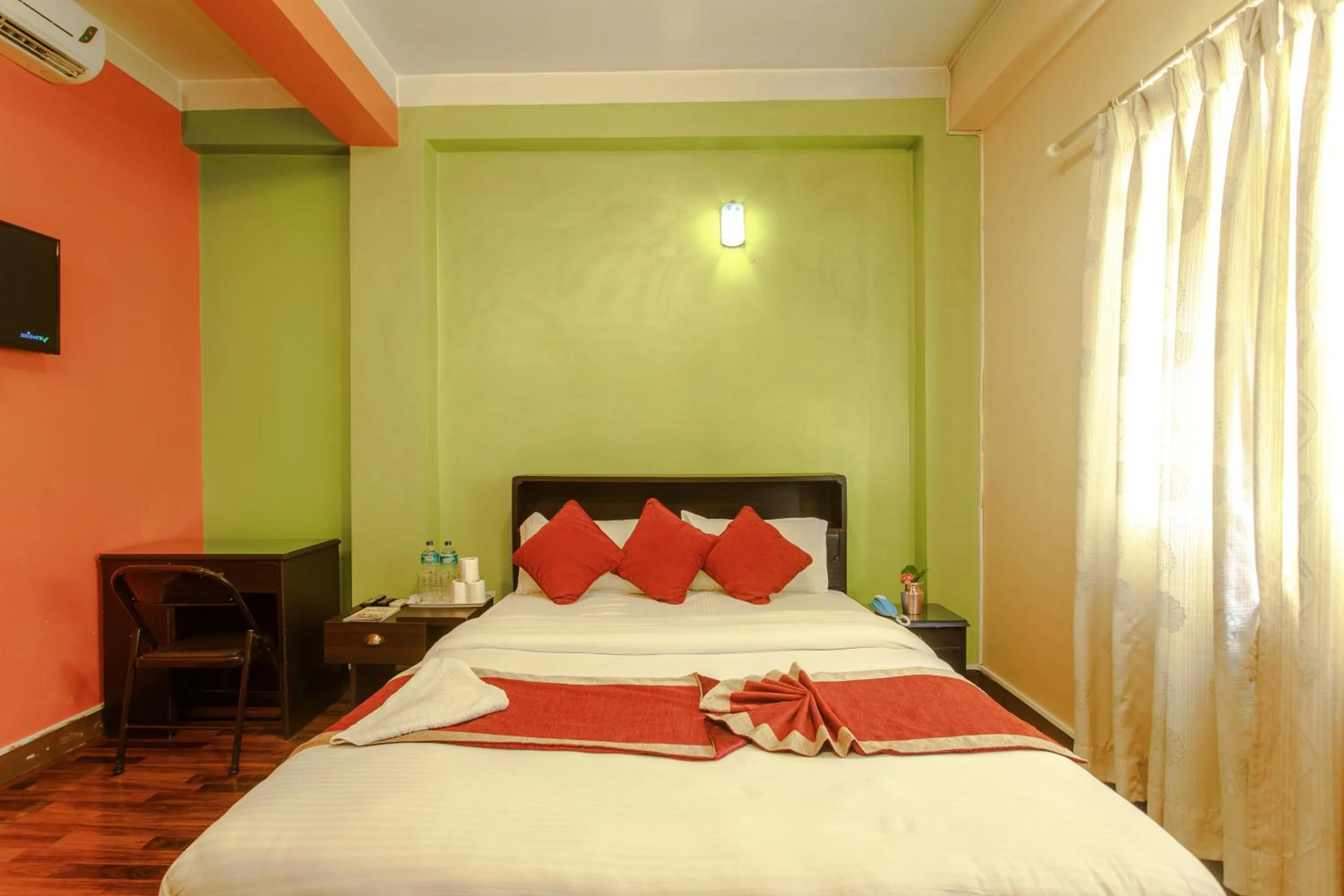 Bed in Hotel Nepalaya