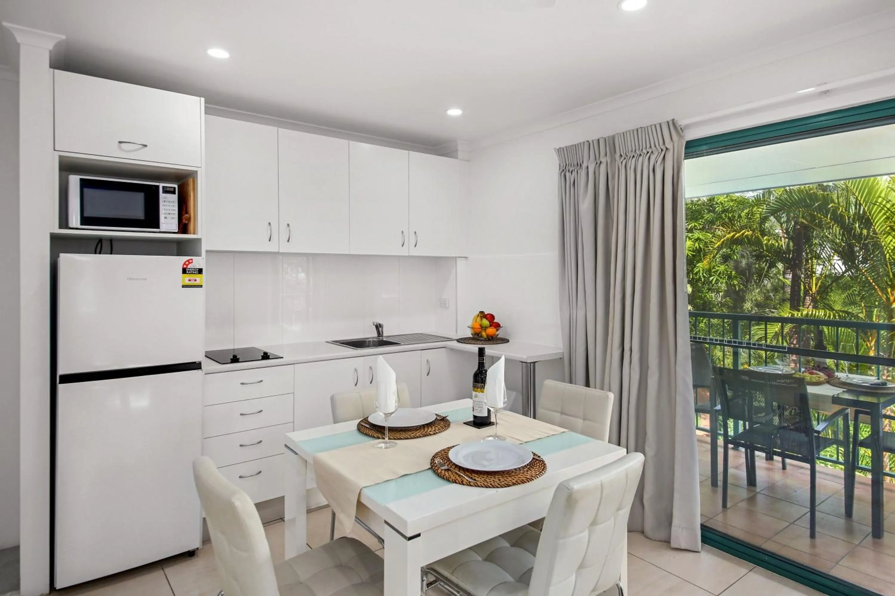 Dining area in Chez Noosa Holiday Apartments