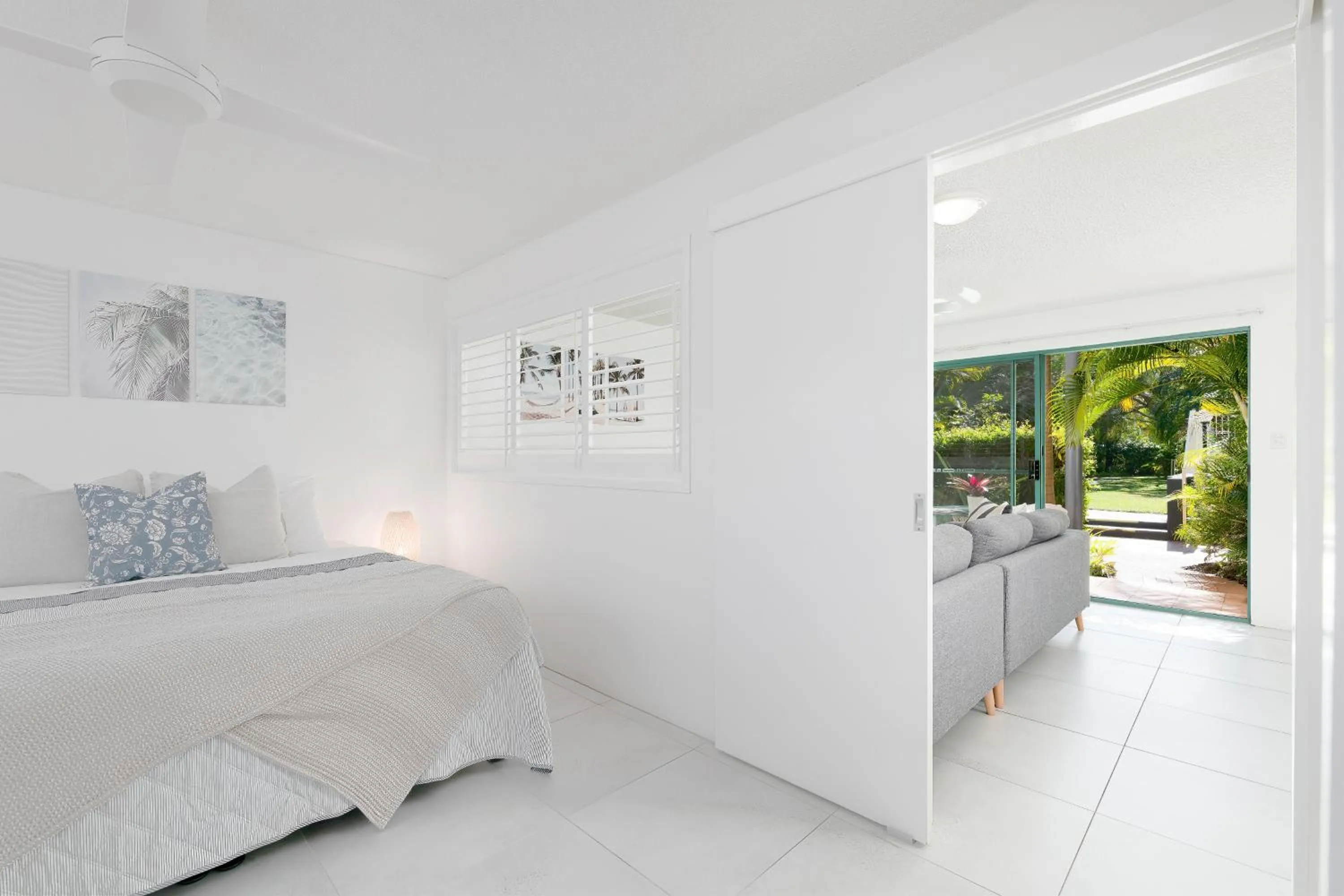 Bed in Chez Noosa Holiday Apartments