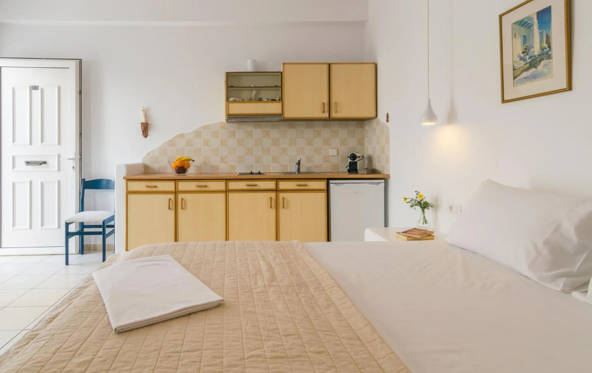 Bed in Giannoulis Hotel