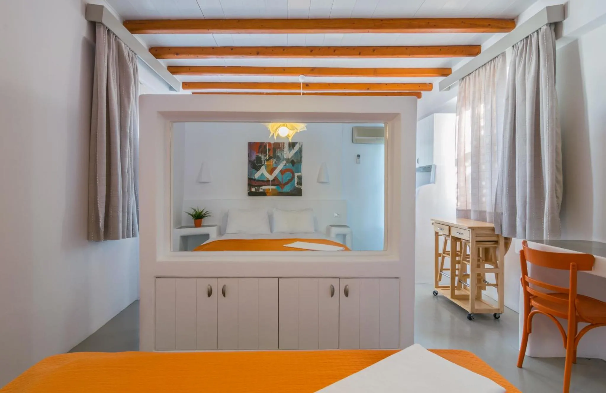 Bed in Giannoulis Hotel