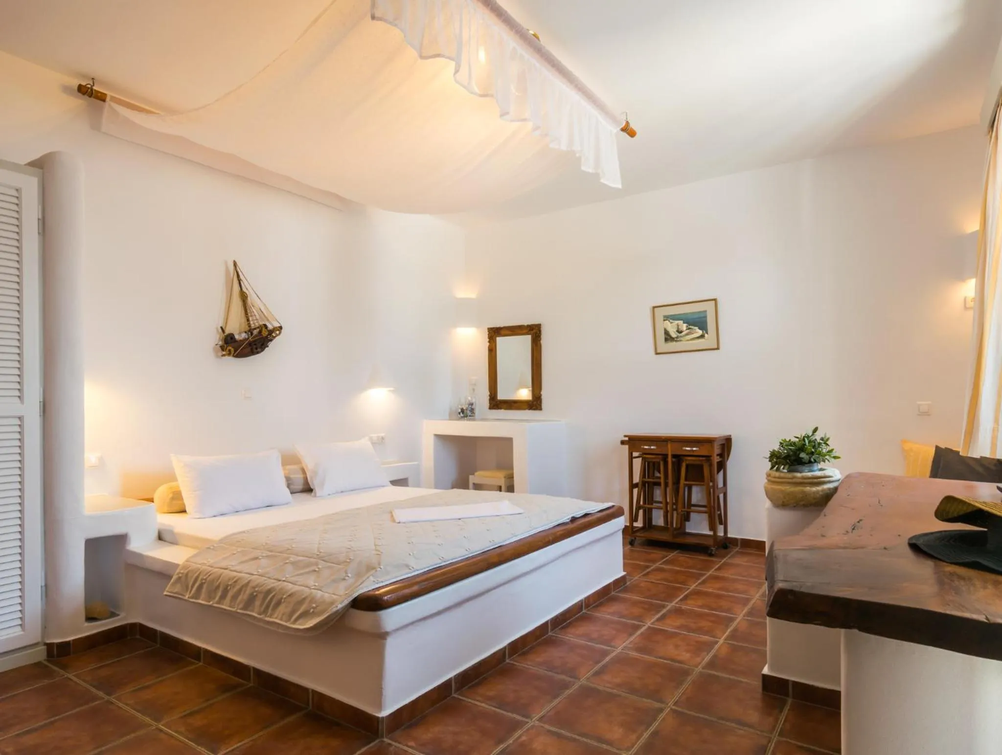 Bed in Giannoulis Hotel