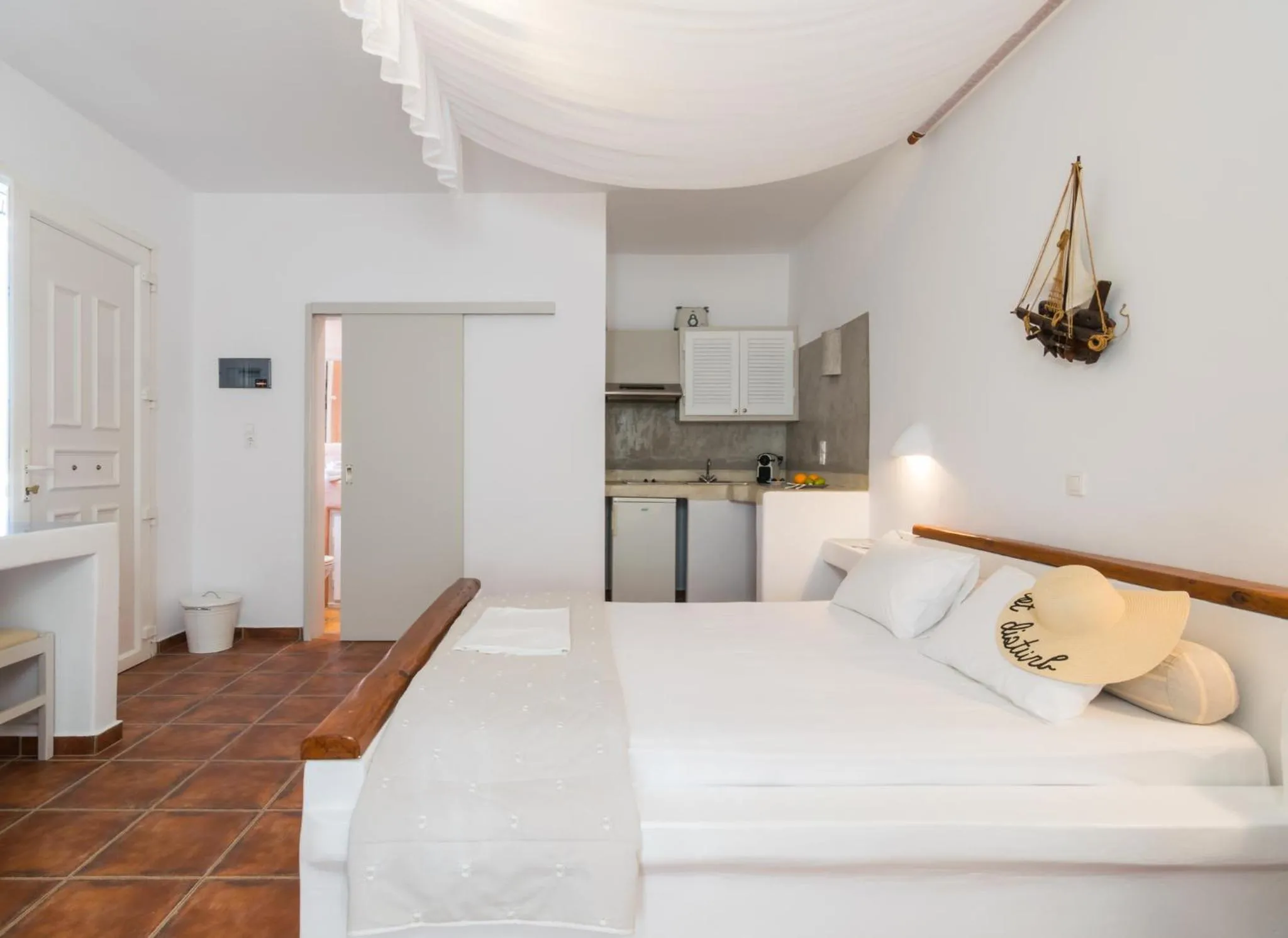 Bed in Giannoulis Hotel