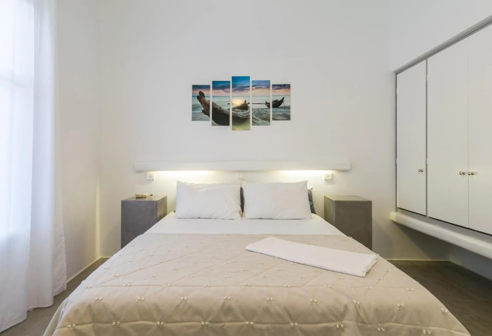 Bed in Giannoulis Hotel