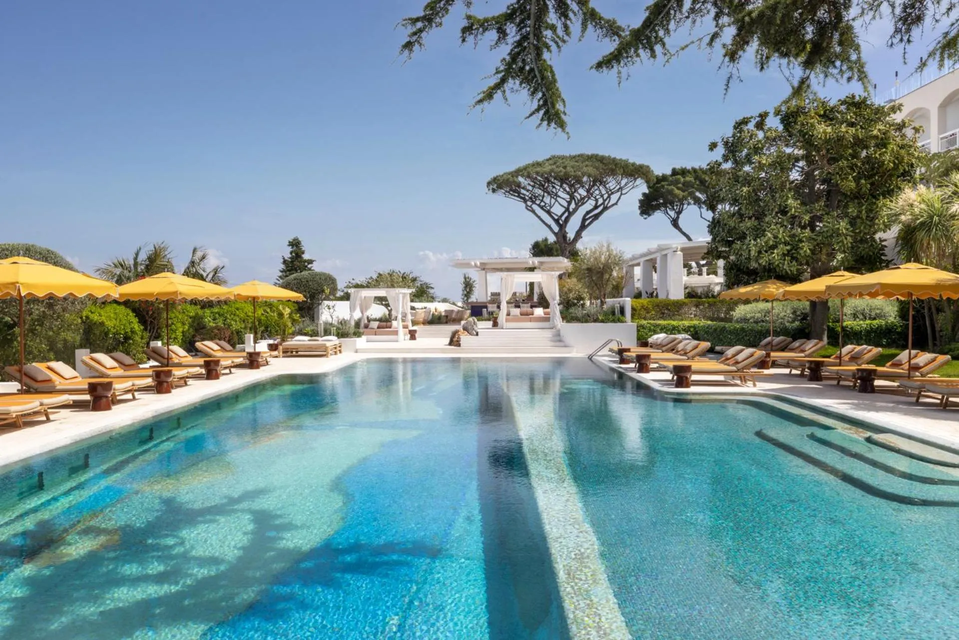 Pool view in Jumeirah Capri Palace