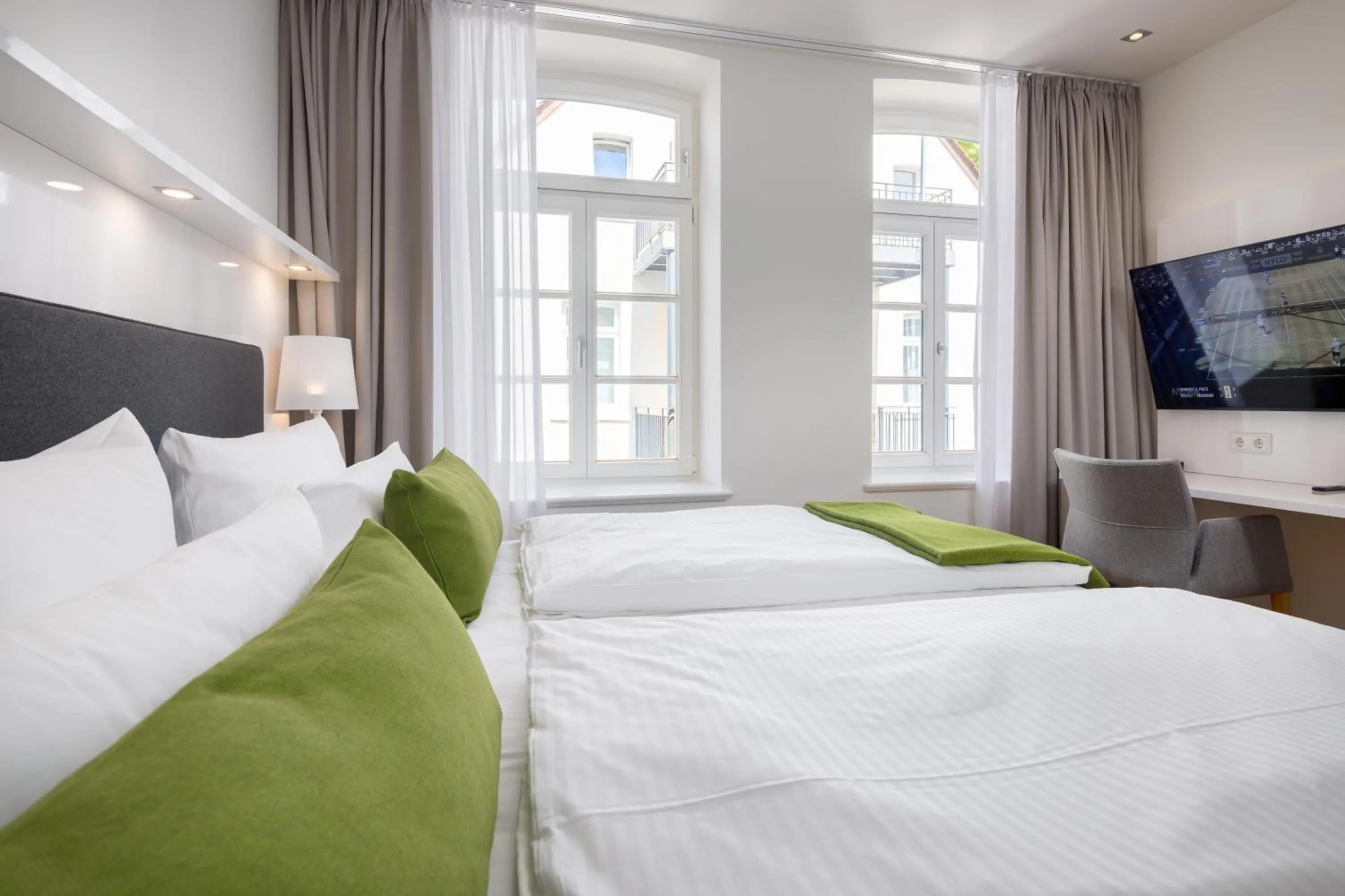 Bedroom, Bed in Bergmann Boardinghouse Osnabrück