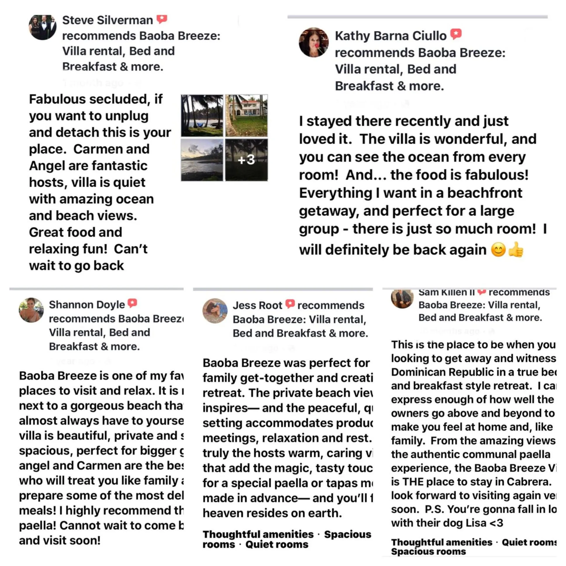 People in Baoba Breeze Bed & Breakfast- beachfront paradise