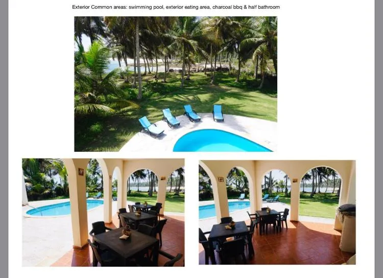 Patio in Baoba Breeze Bed & Breakfast- beachfront paradise