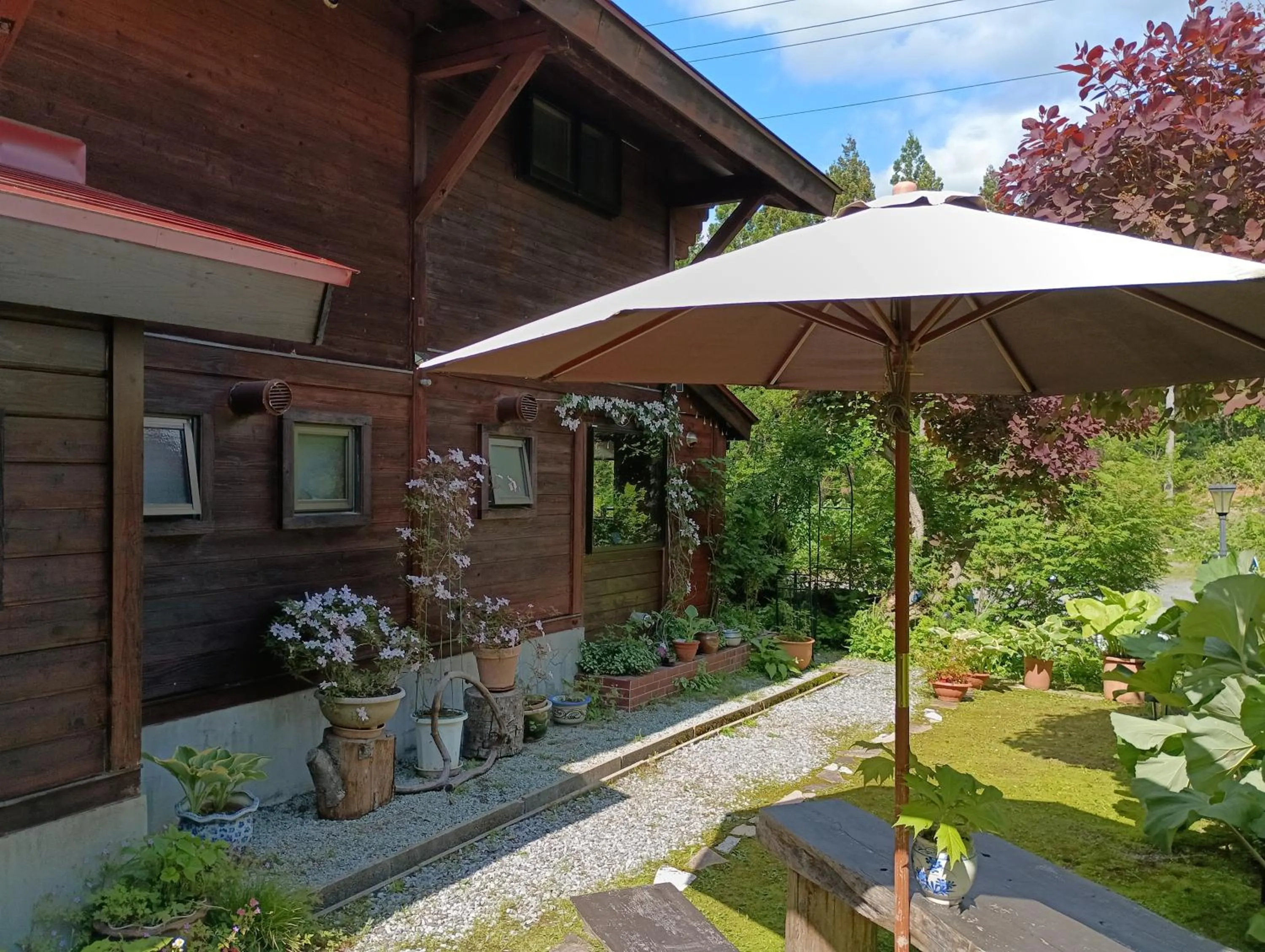 Garden view in Yamagata Zao Pension Apron Stage