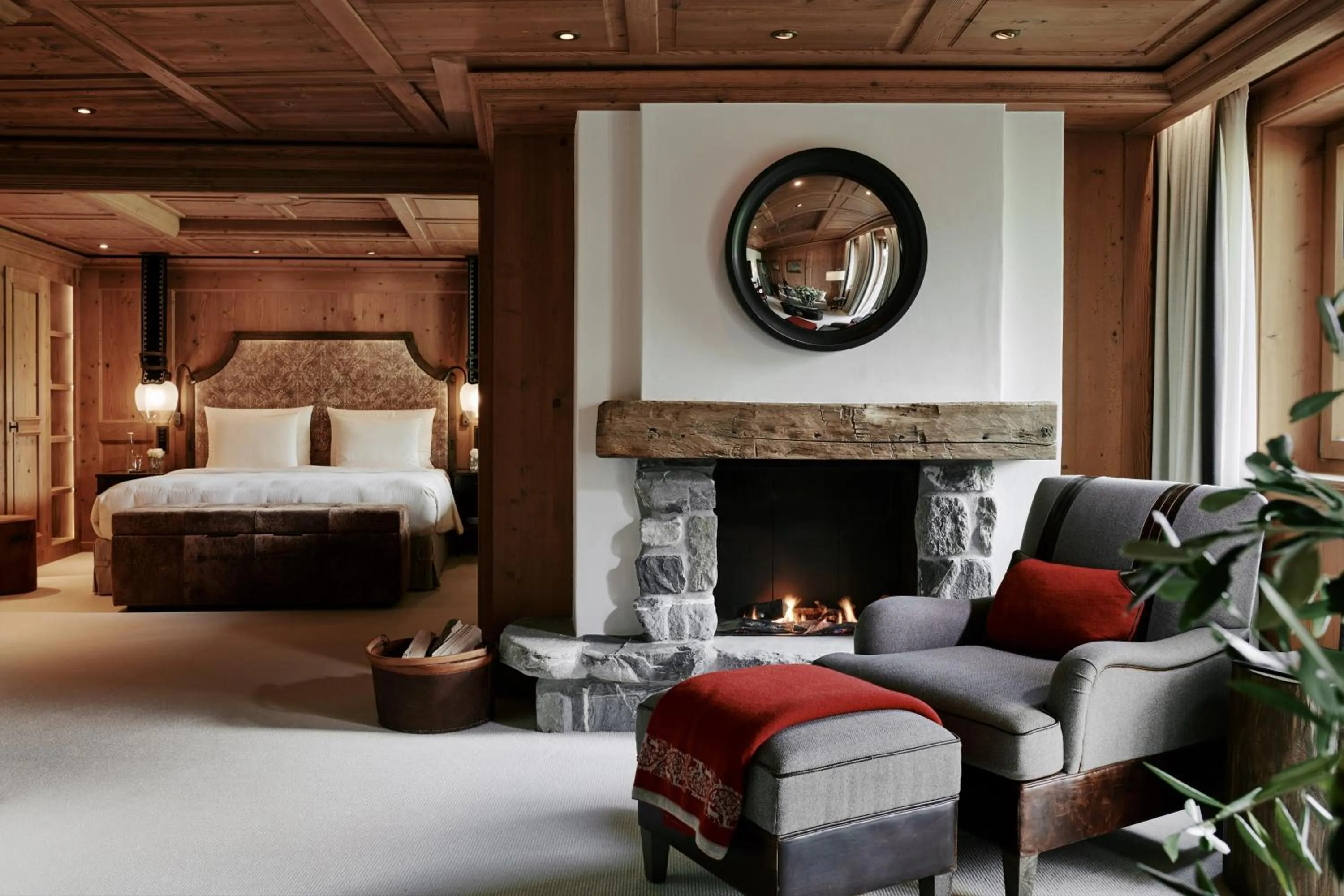 Seating area, Bed in The Alpina Gstaad