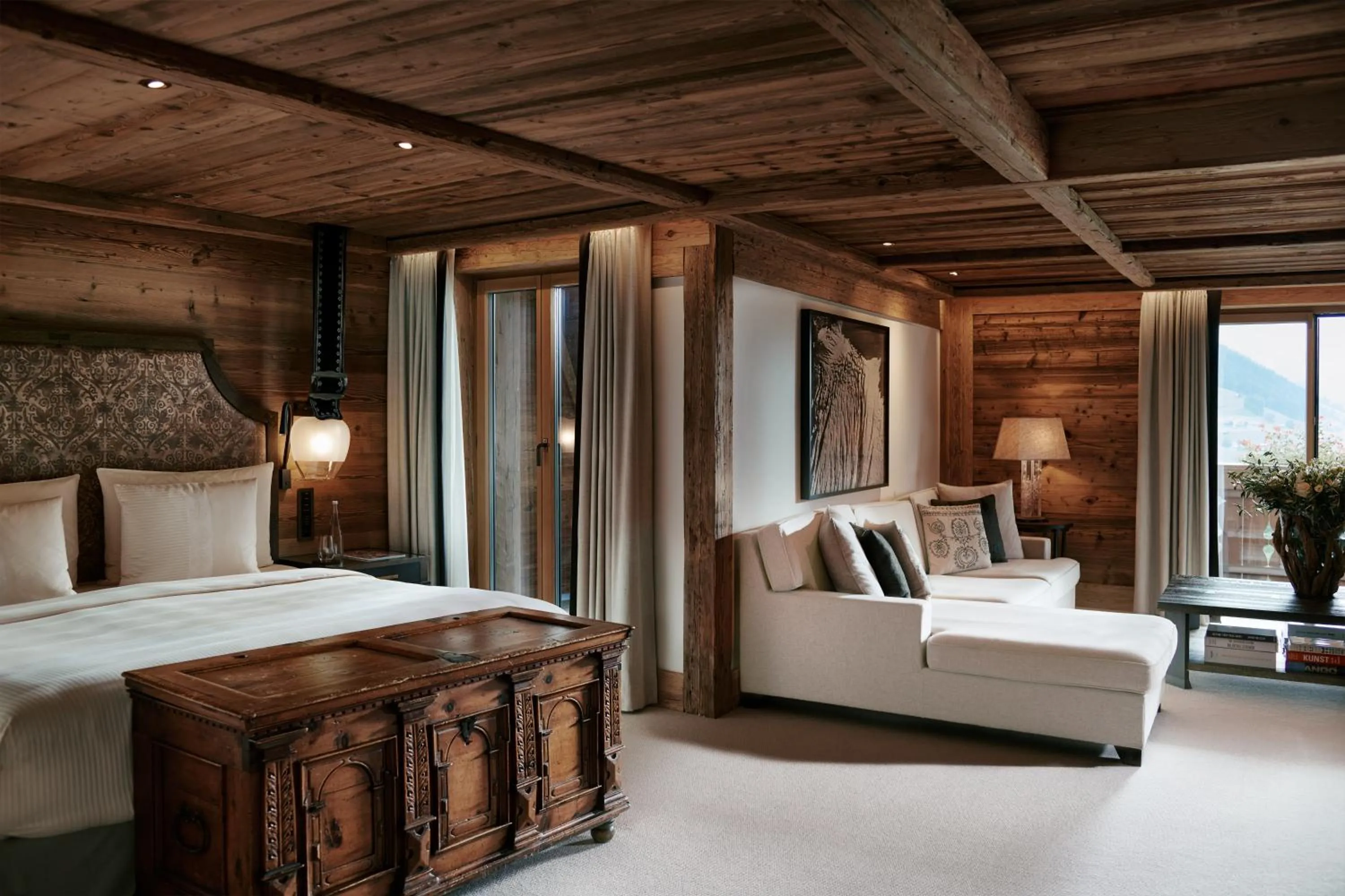 Bed in The Alpina Gstaad