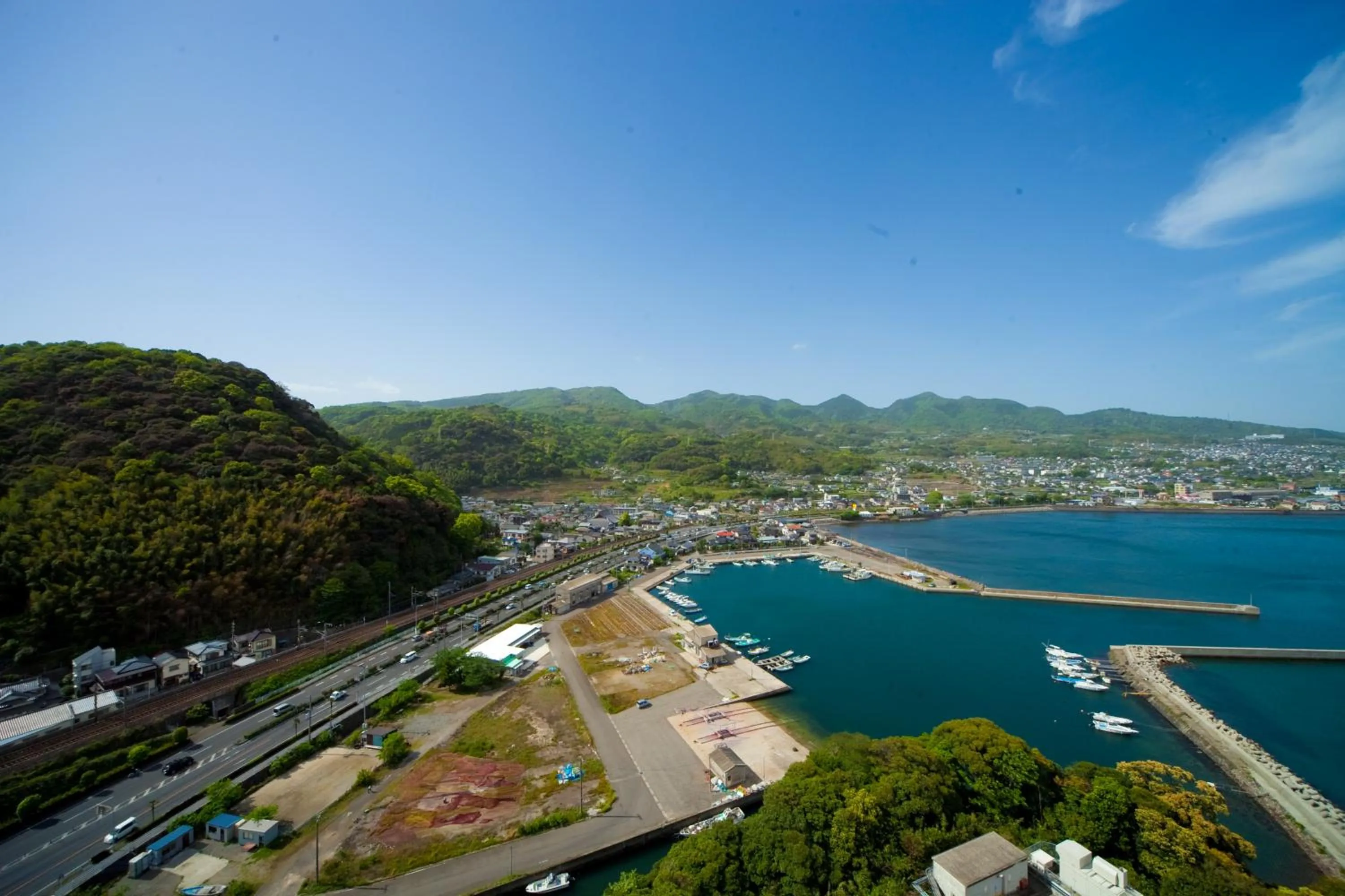 Mountain view, Bird's-eye View in Beppuwan Royal Hotel