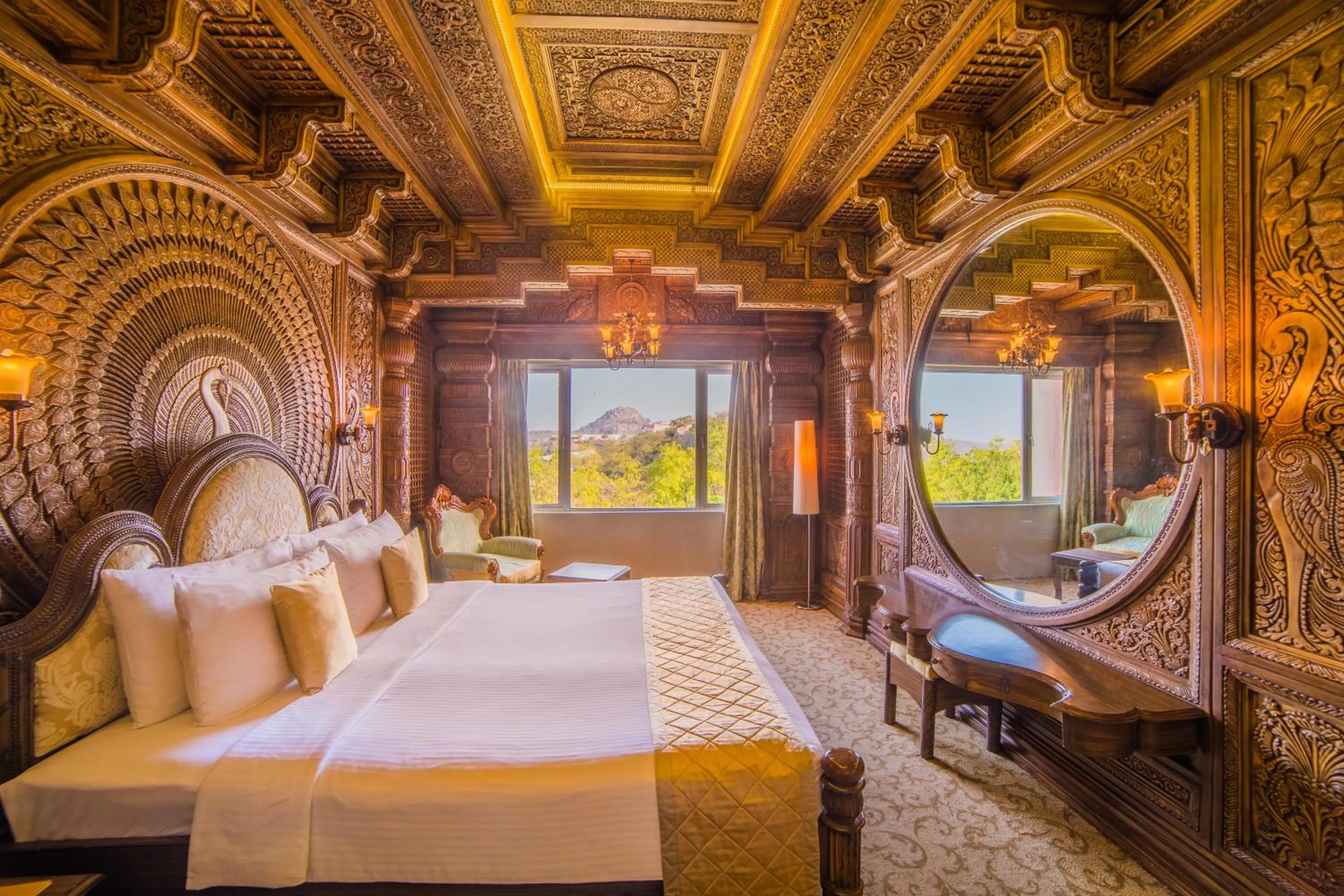 Bed in Ramoji Film City- Sitara Luxury Hotel