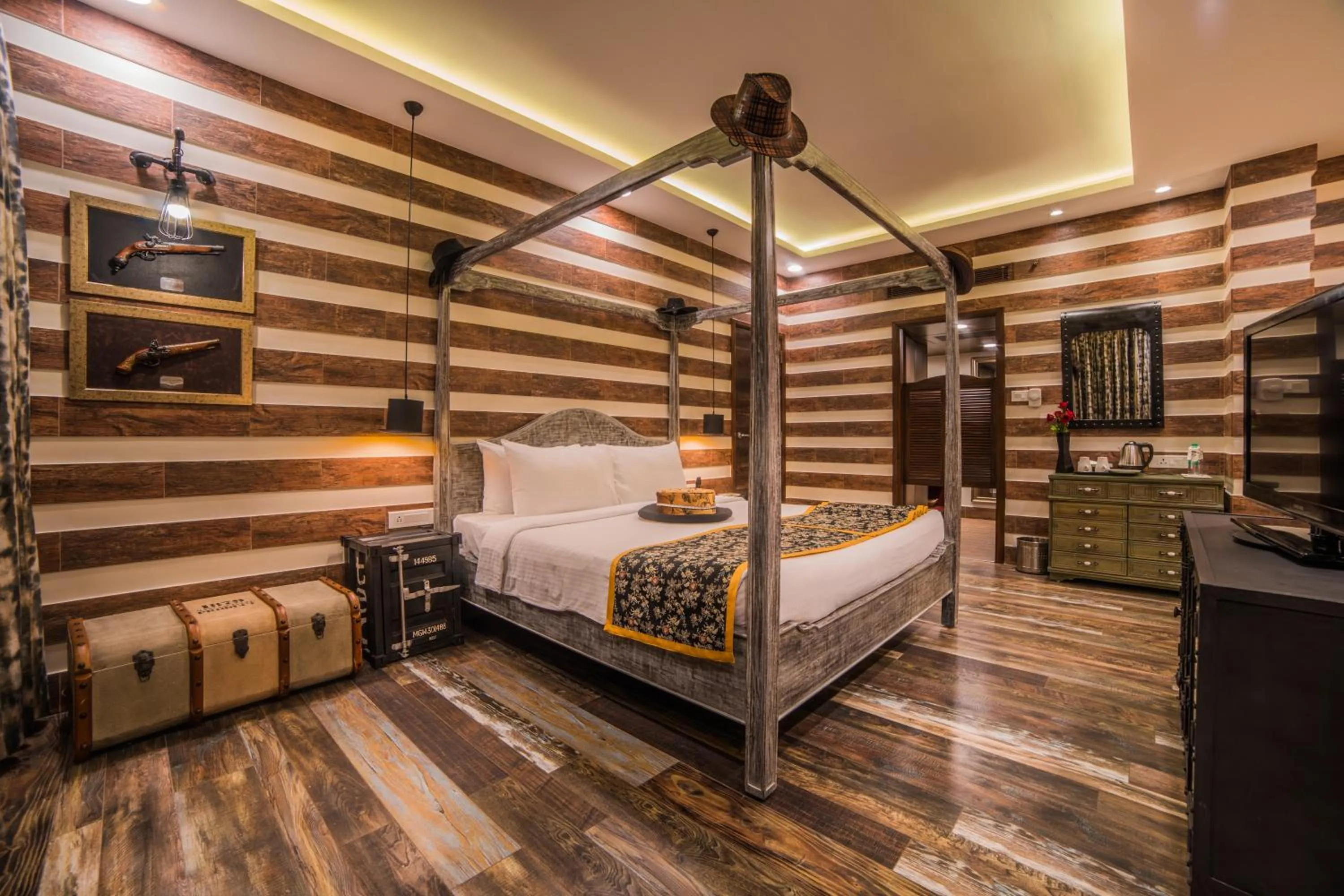 Bed in Ramoji Film City- Sitara Luxury Hotel