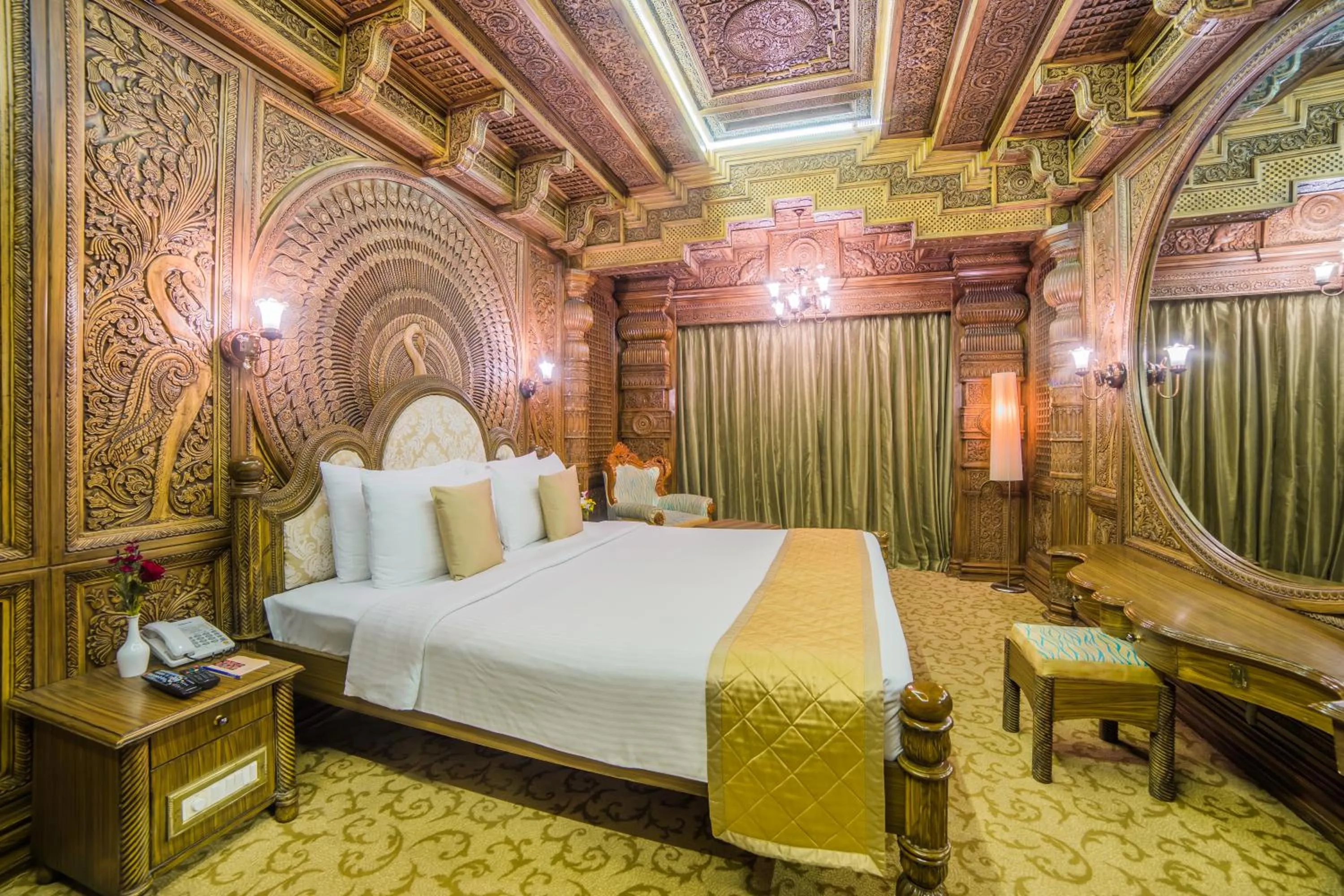 Bed in Ramoji Film City- Sitara Luxury Hotel