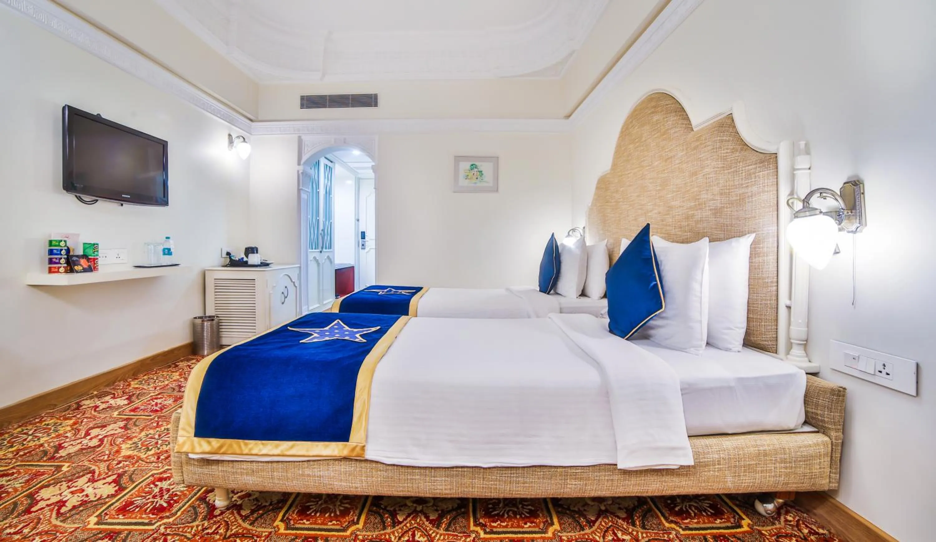 Bed in Ramoji Film City- Sitara Luxury Hotel