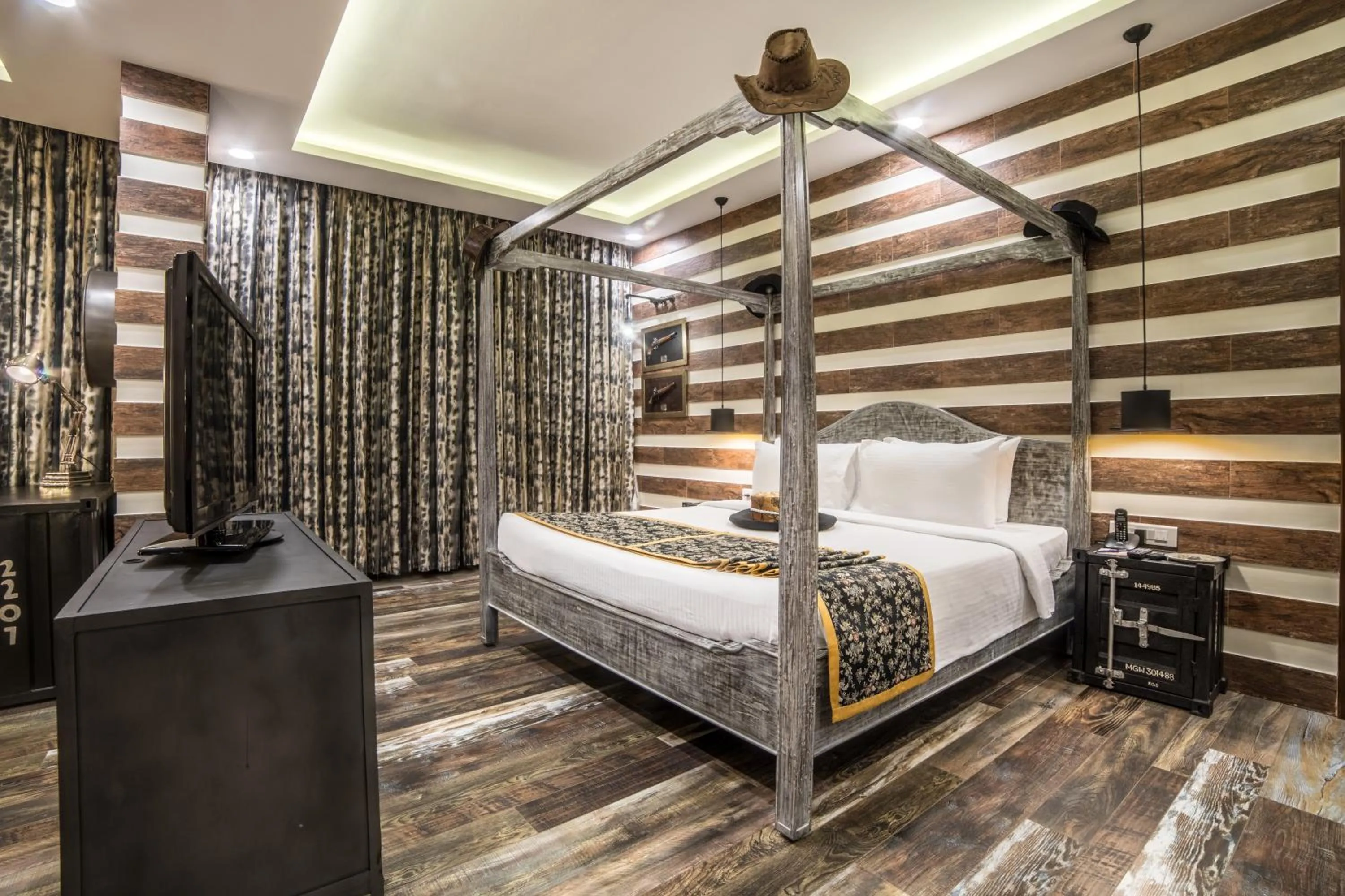 Bed in Ramoji Film City- Sitara Luxury Hotel