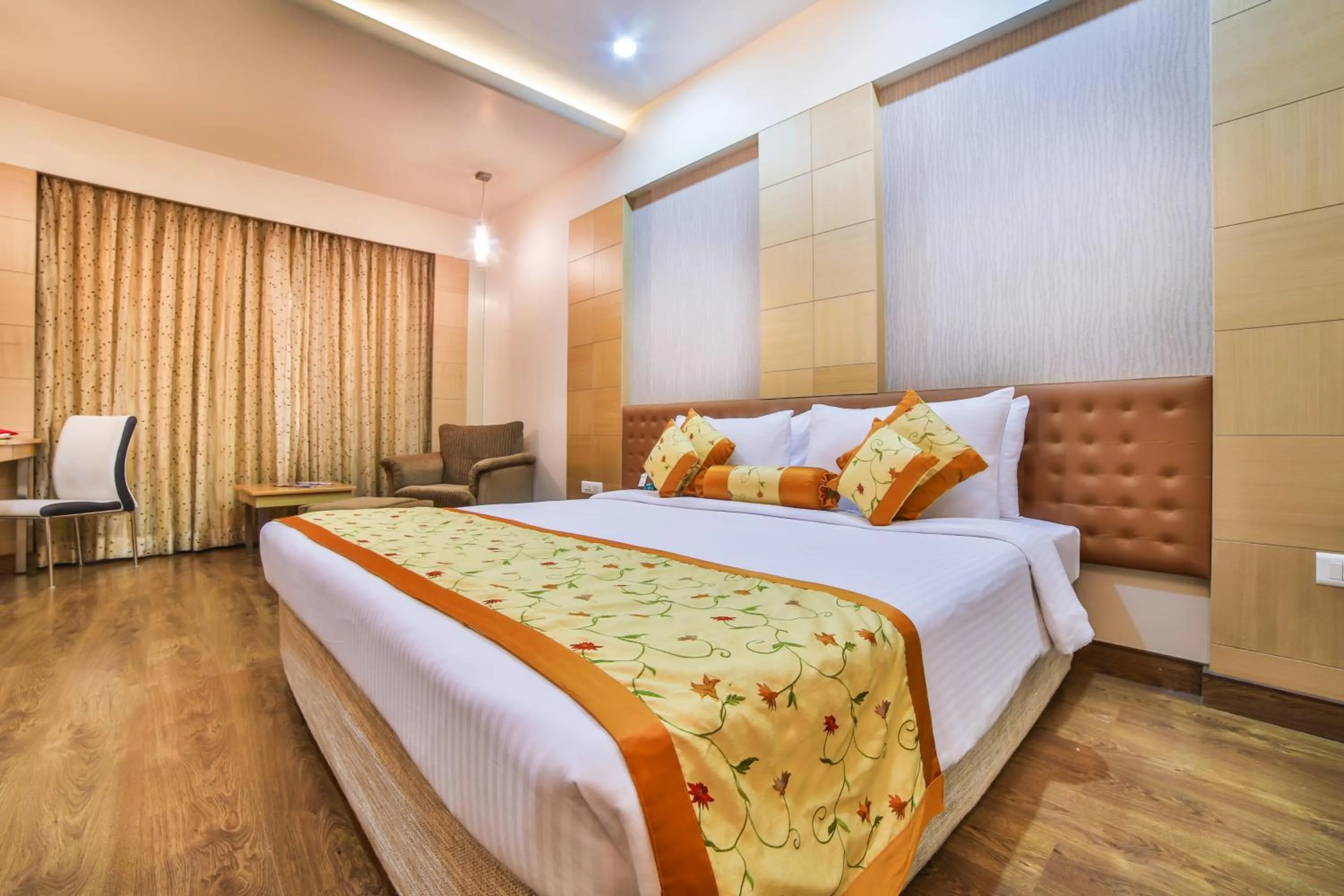 Bed in Ramoji Film City- Sitara Luxury Hotel