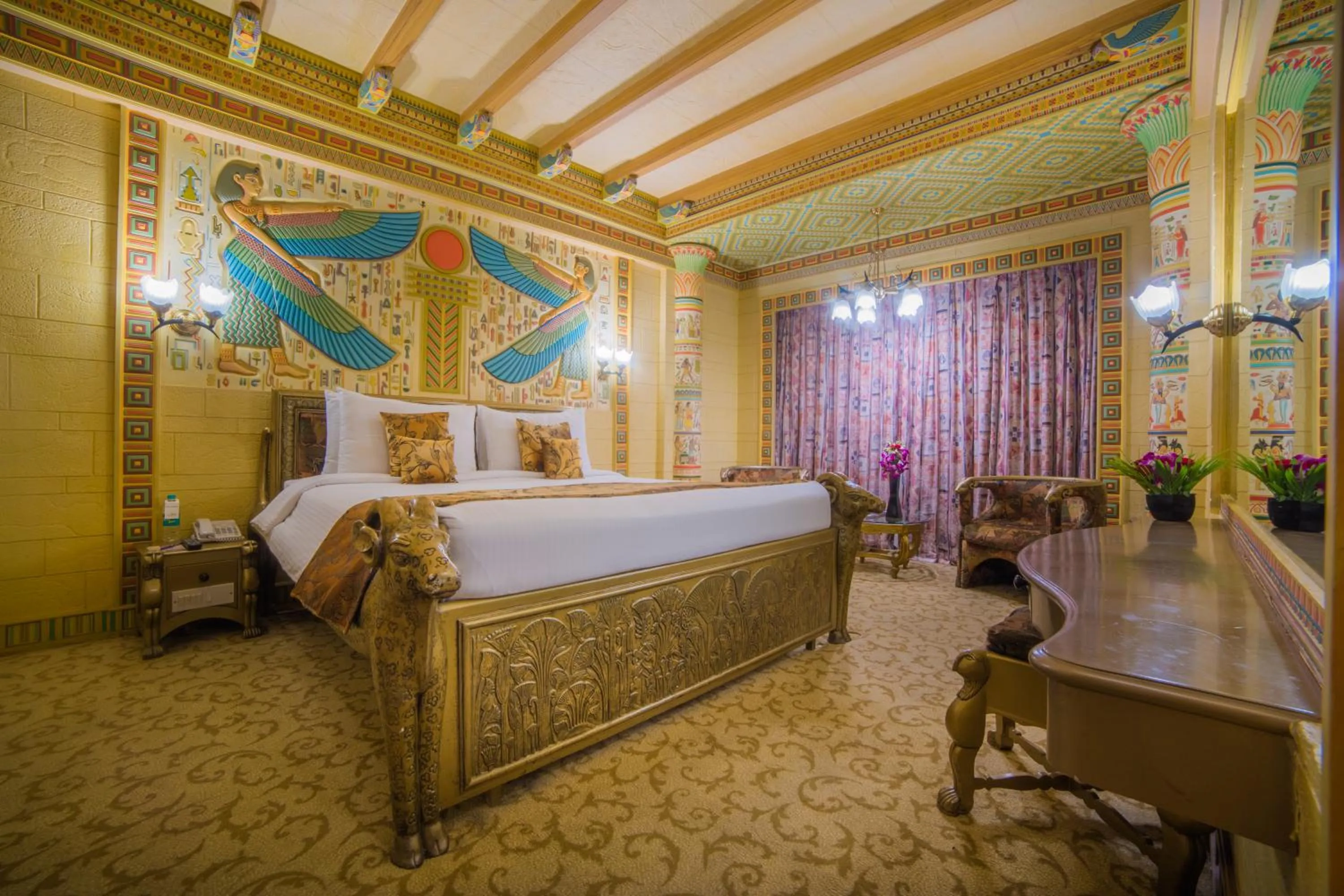 Bed in Ramoji Film City- Sitara Luxury Hotel