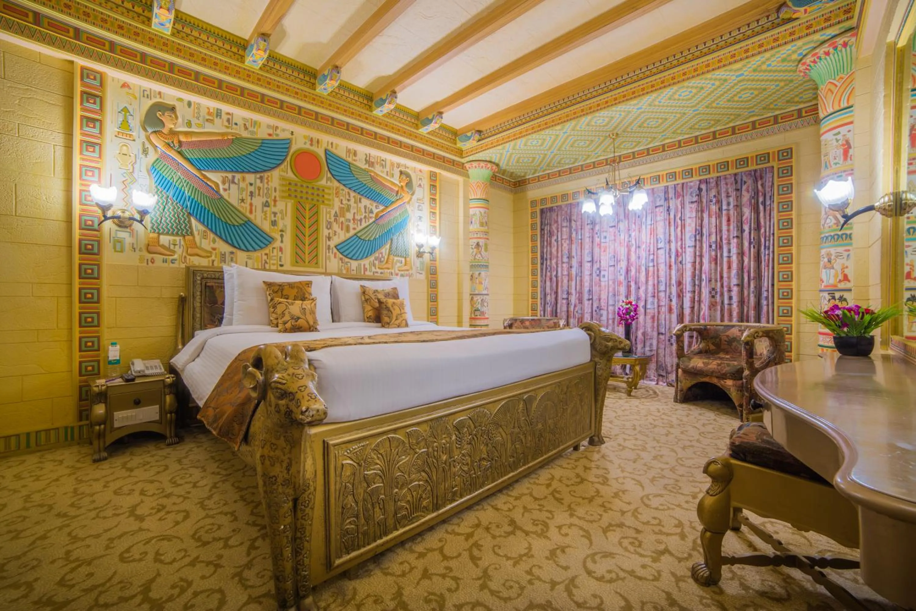 Bed in Ramoji Film City- Sitara Luxury Hotel