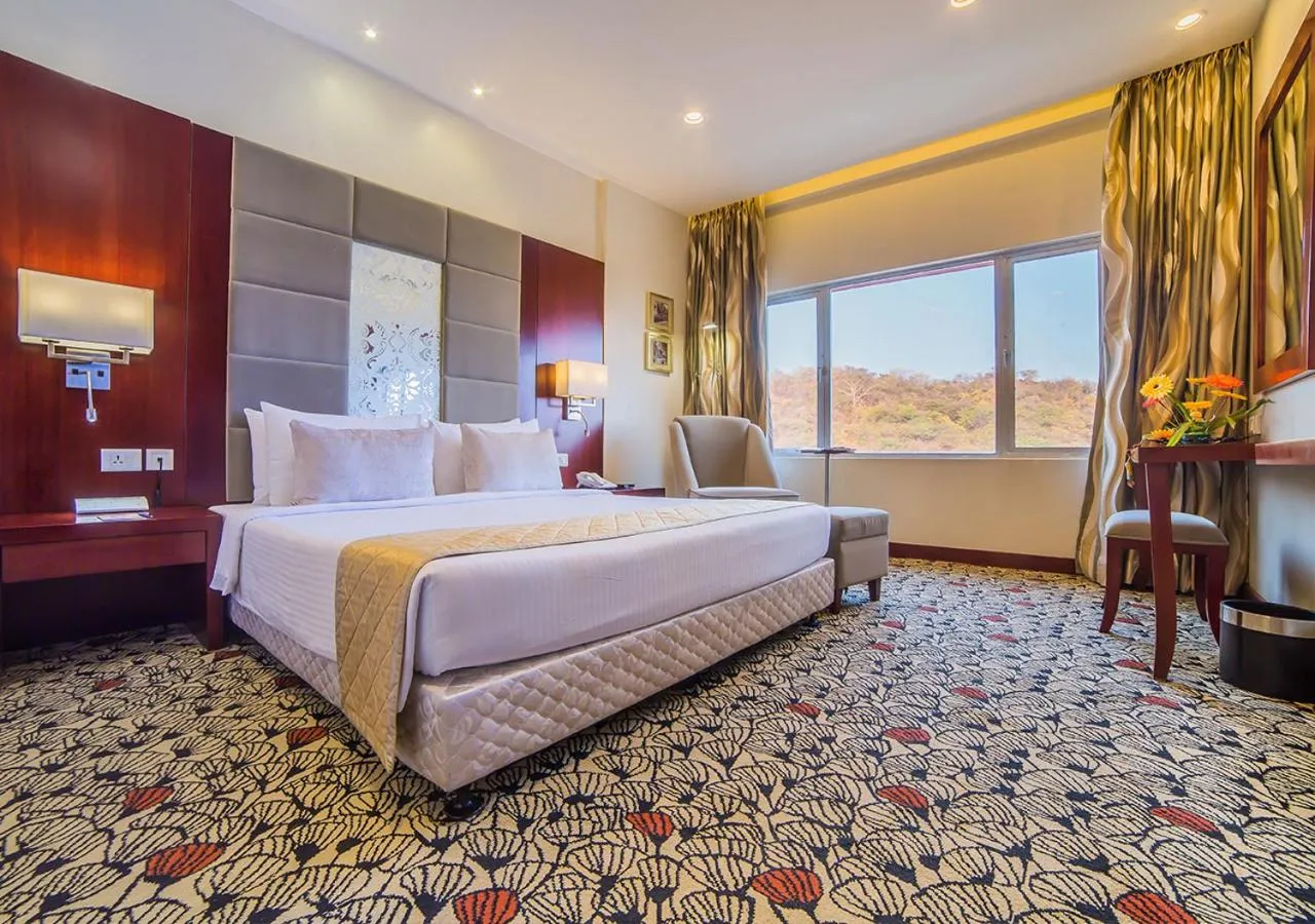 Bed in Ramoji Film City- Sitara Luxury Hotel