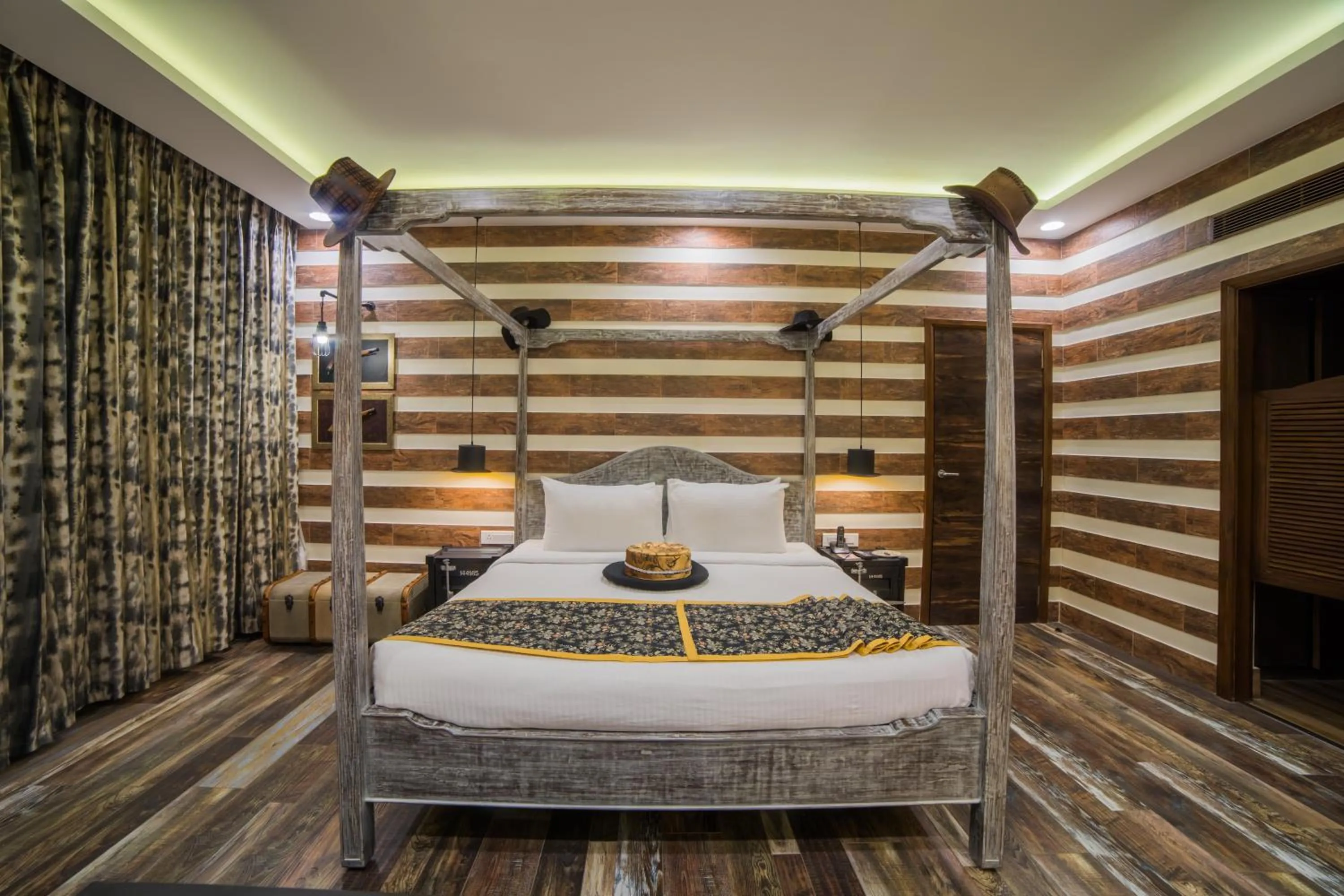 Bed in Ramoji Film City- Sitara Luxury Hotel