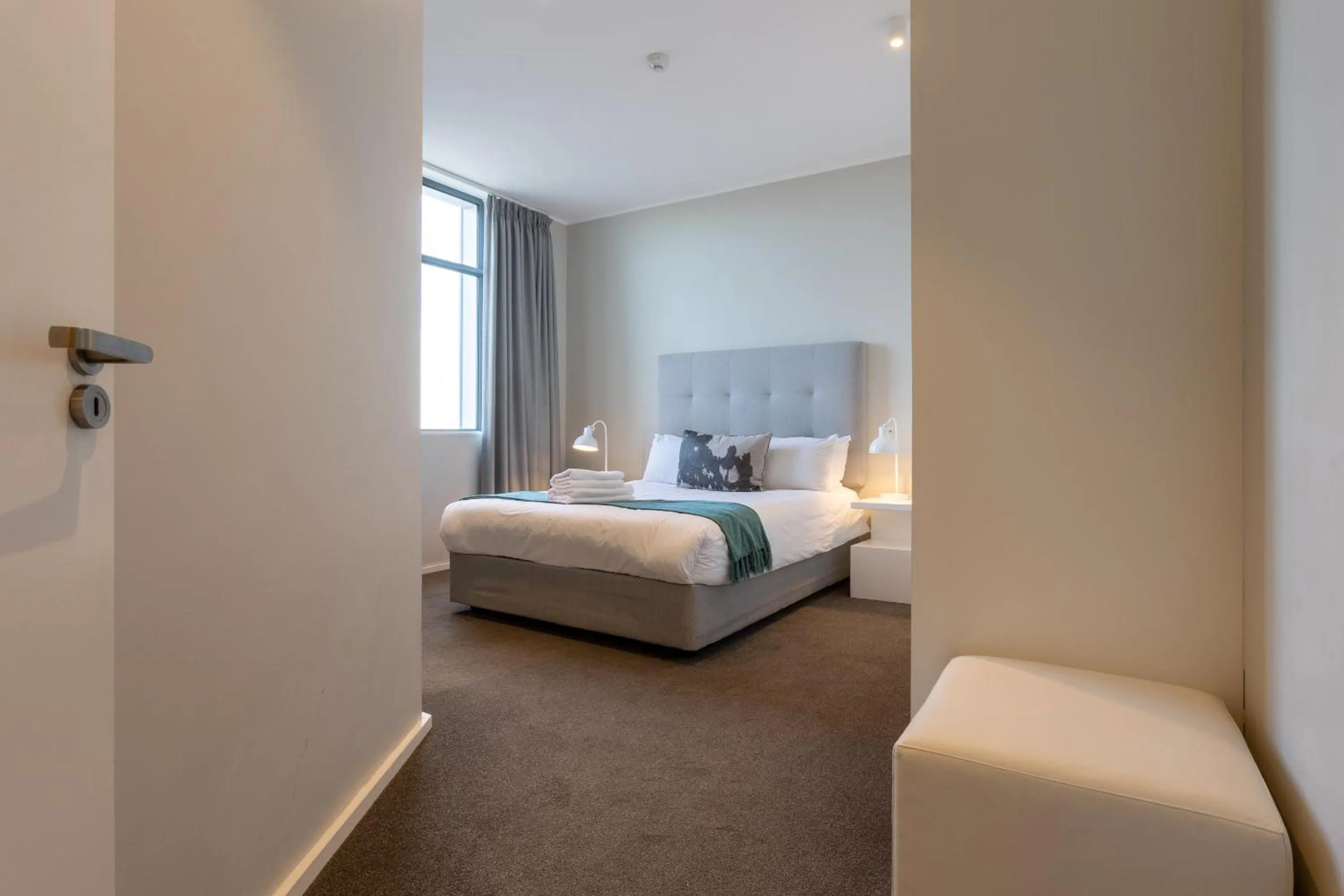 Bedroom, Bed in Axis Luxury Apartments by Century City Hotels