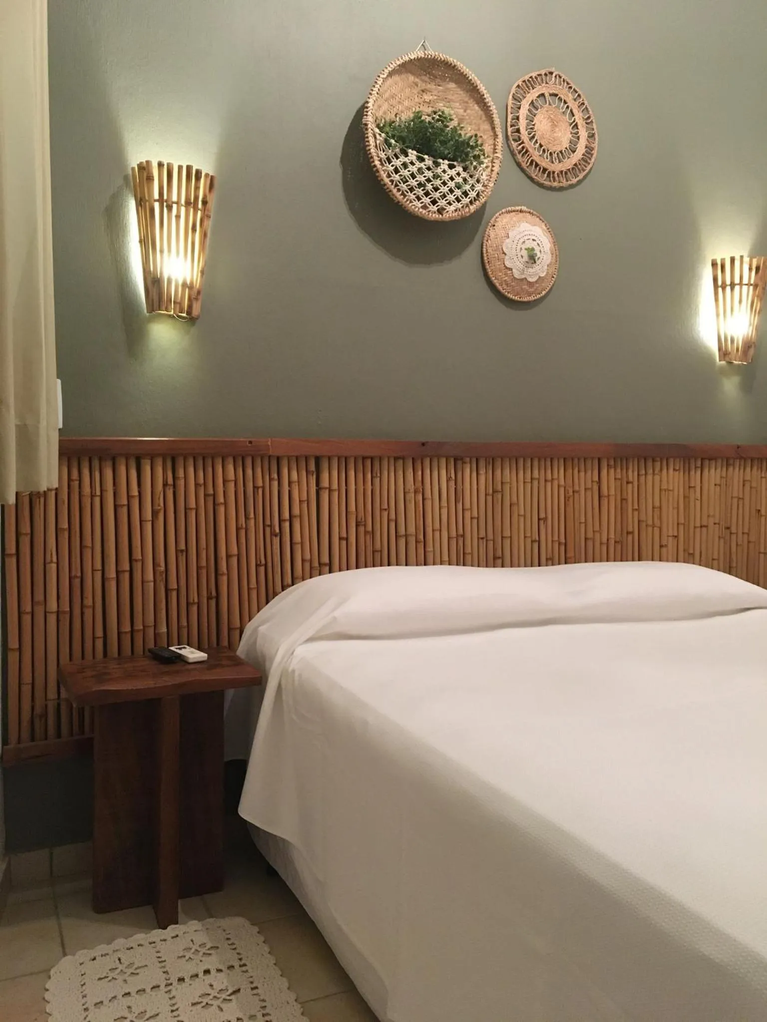 Bed in Pousada Aroeira