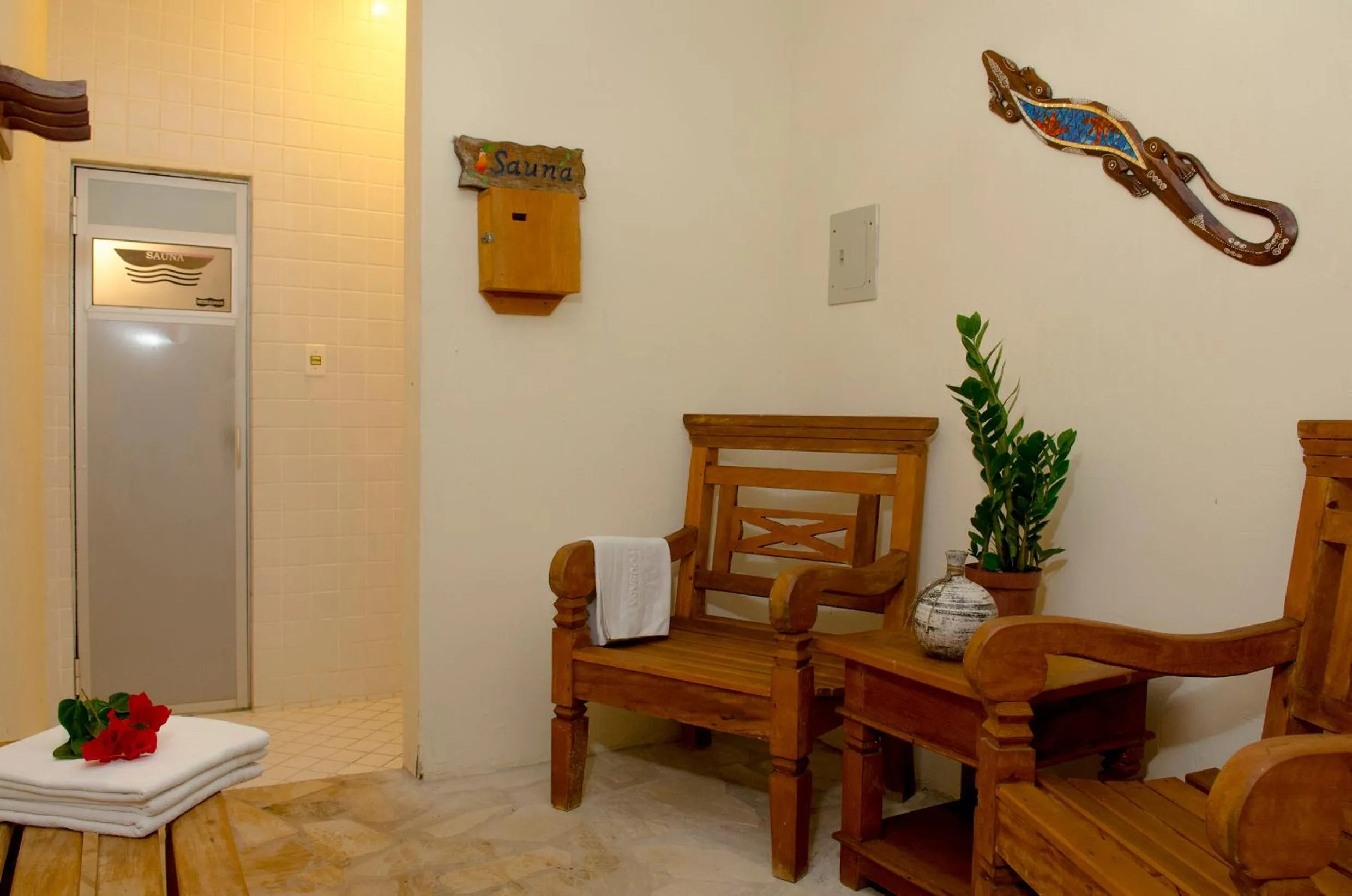 Steam room in Pousada Bico Verde