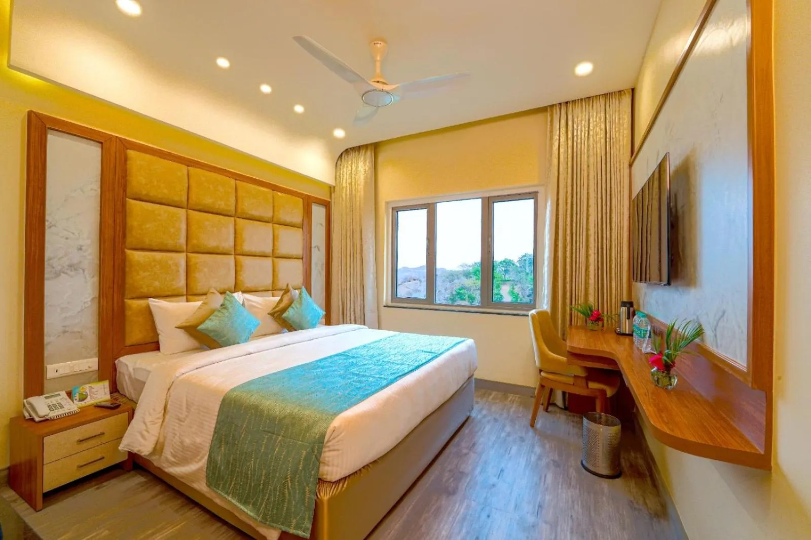 Bed in Ramoji Film City- Tara Comfort Hotel